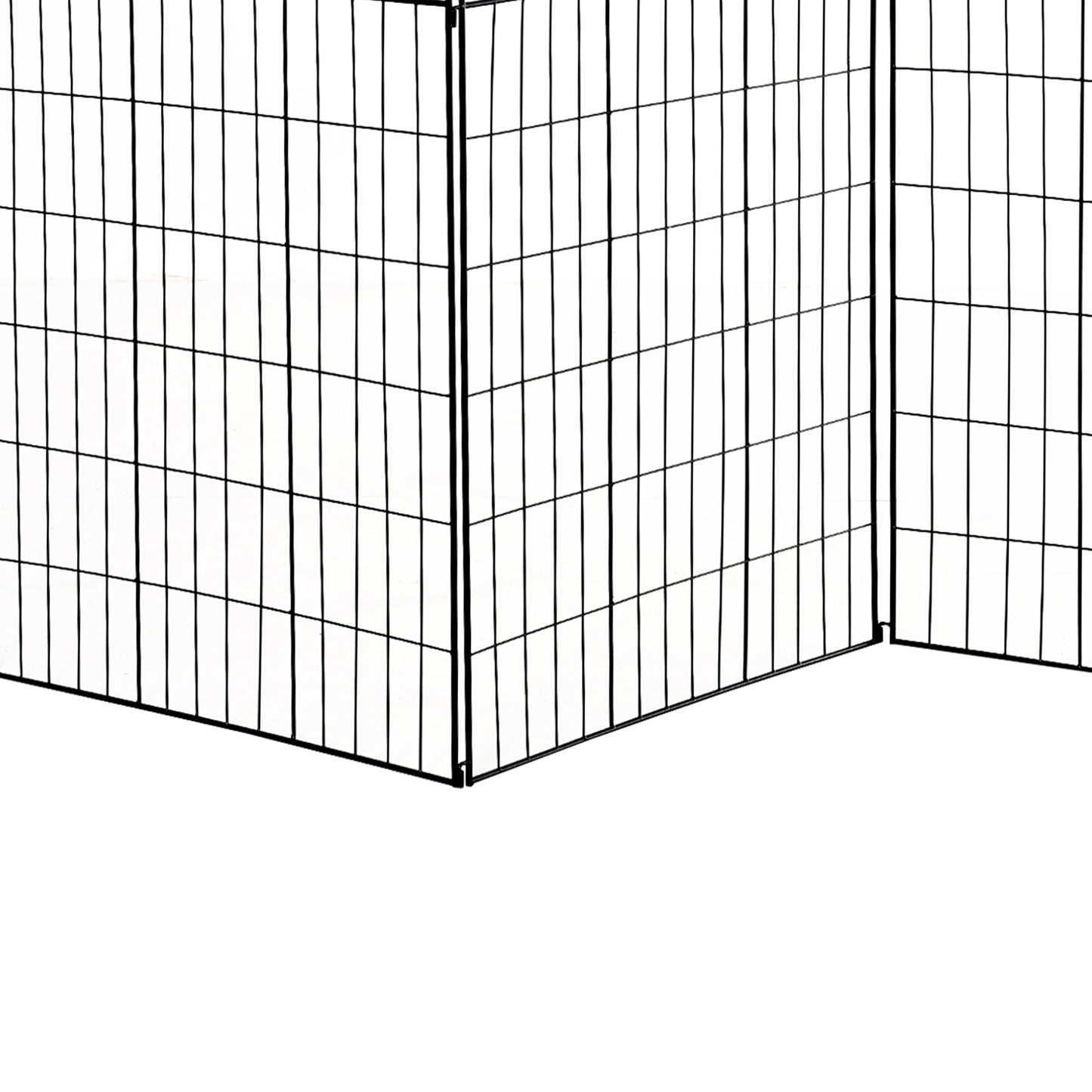 Garden Decorative Fence 4 Panels 44in x 12ft Metal Wire Landscape