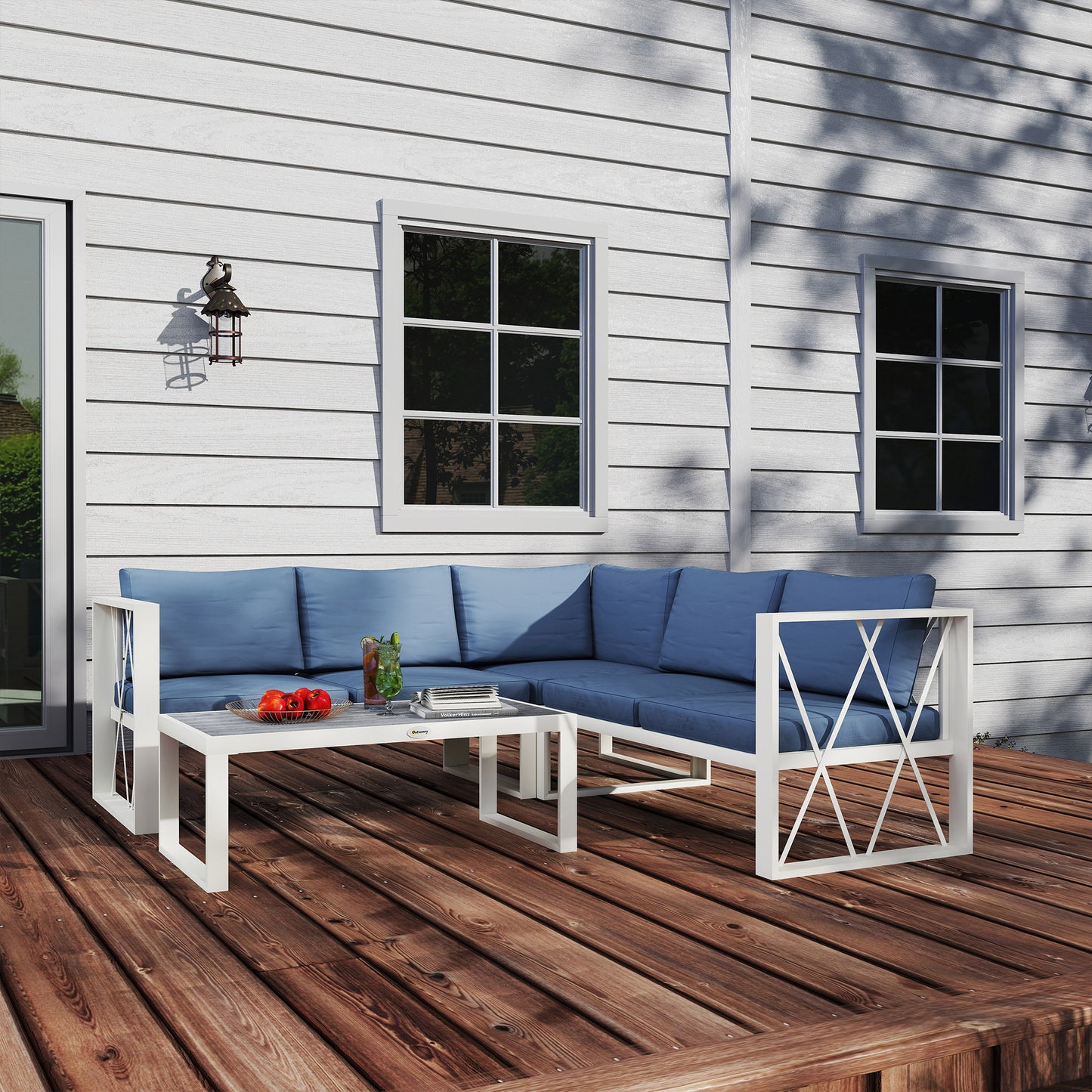 Four-Piece L Shaped Garden Furniture Set
