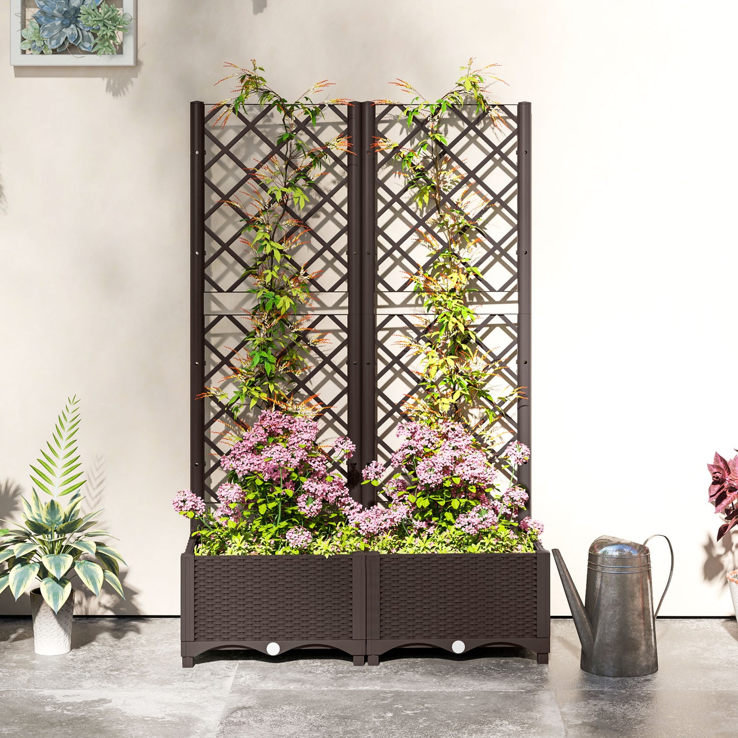 Raised Garden Bed with Trellis (2)