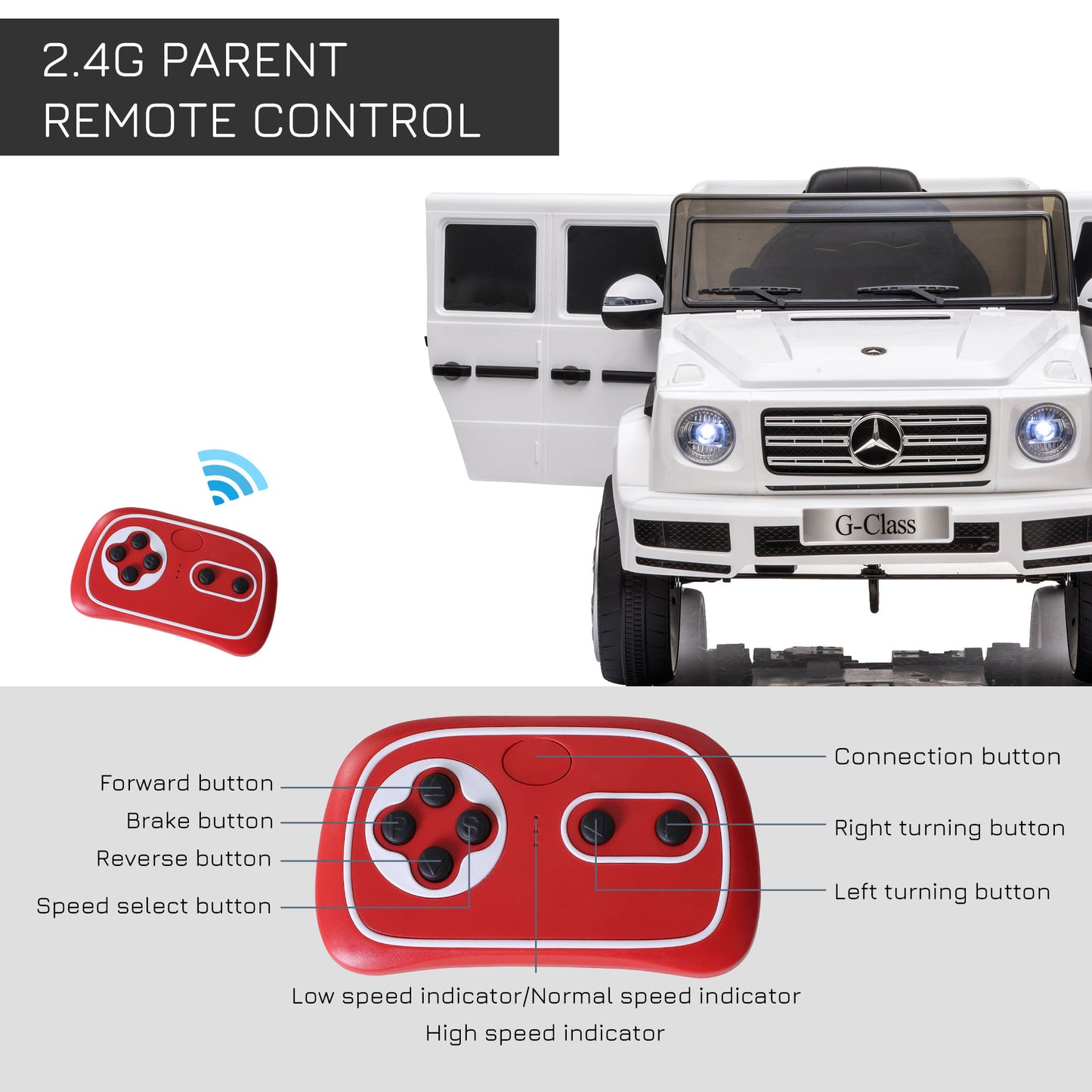 Mercedes Benz G500 Licensed 12V Kids Electric Ride On Car Toy