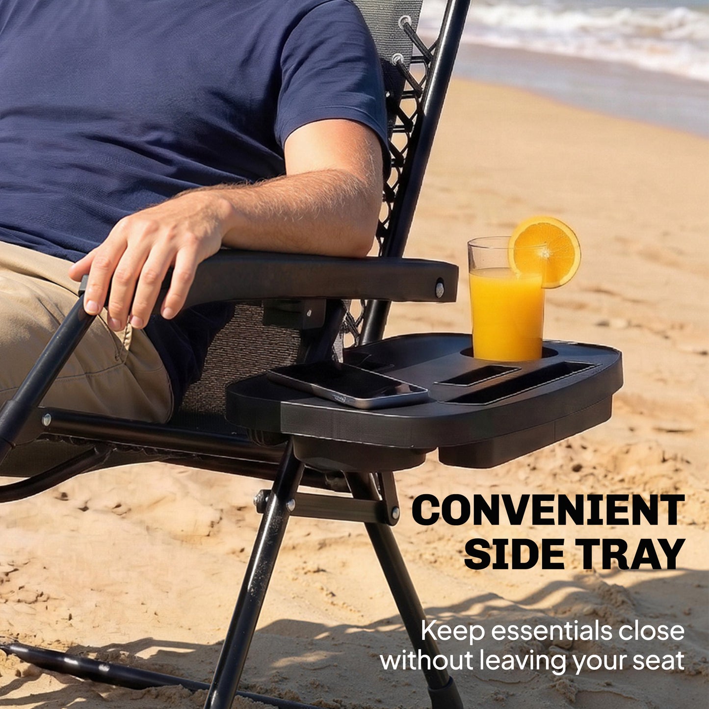 Zero Gravity Chair, Folding Sun Lounger Reclining Garden Chair