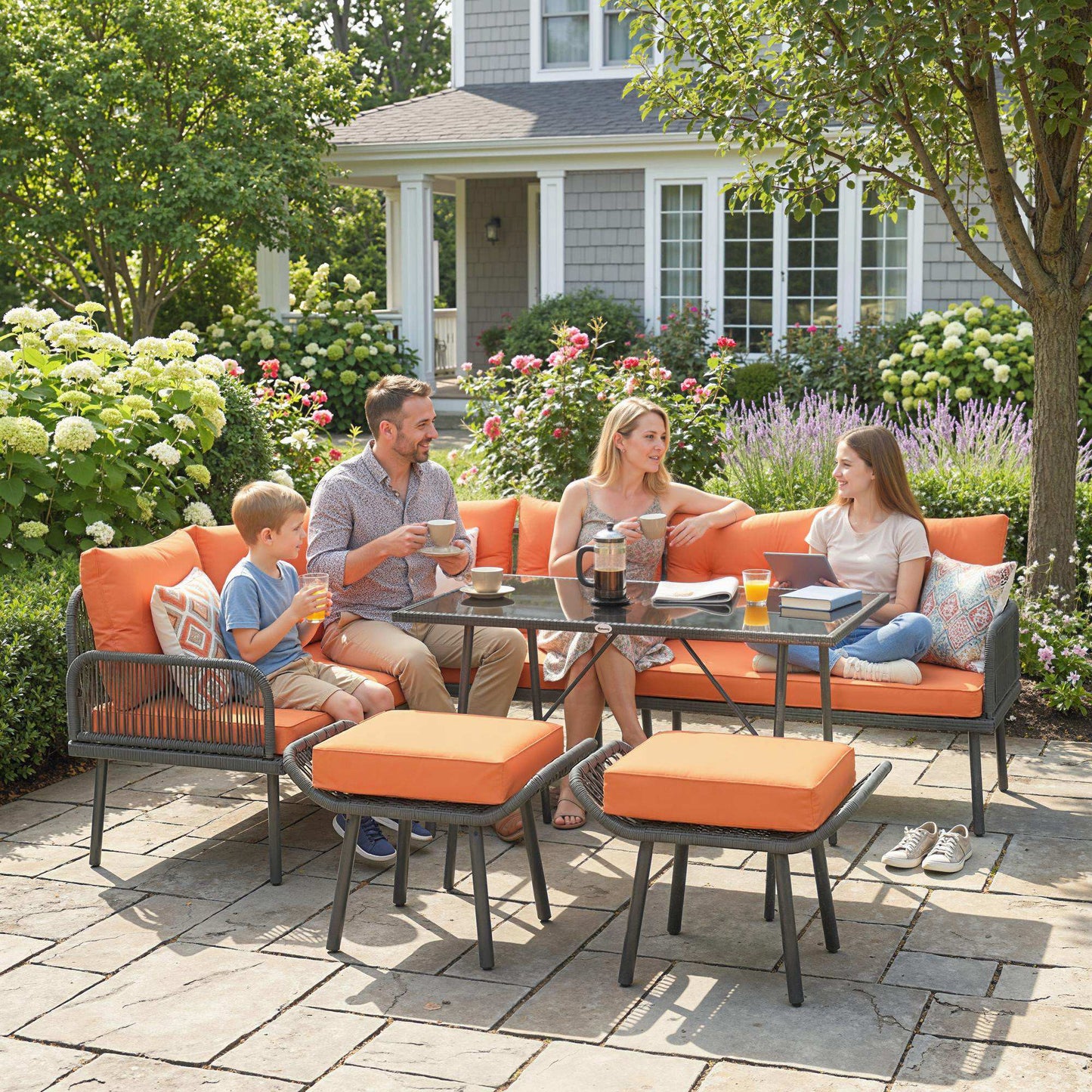 6 Piece Rattan Garden Furniture Set (1)