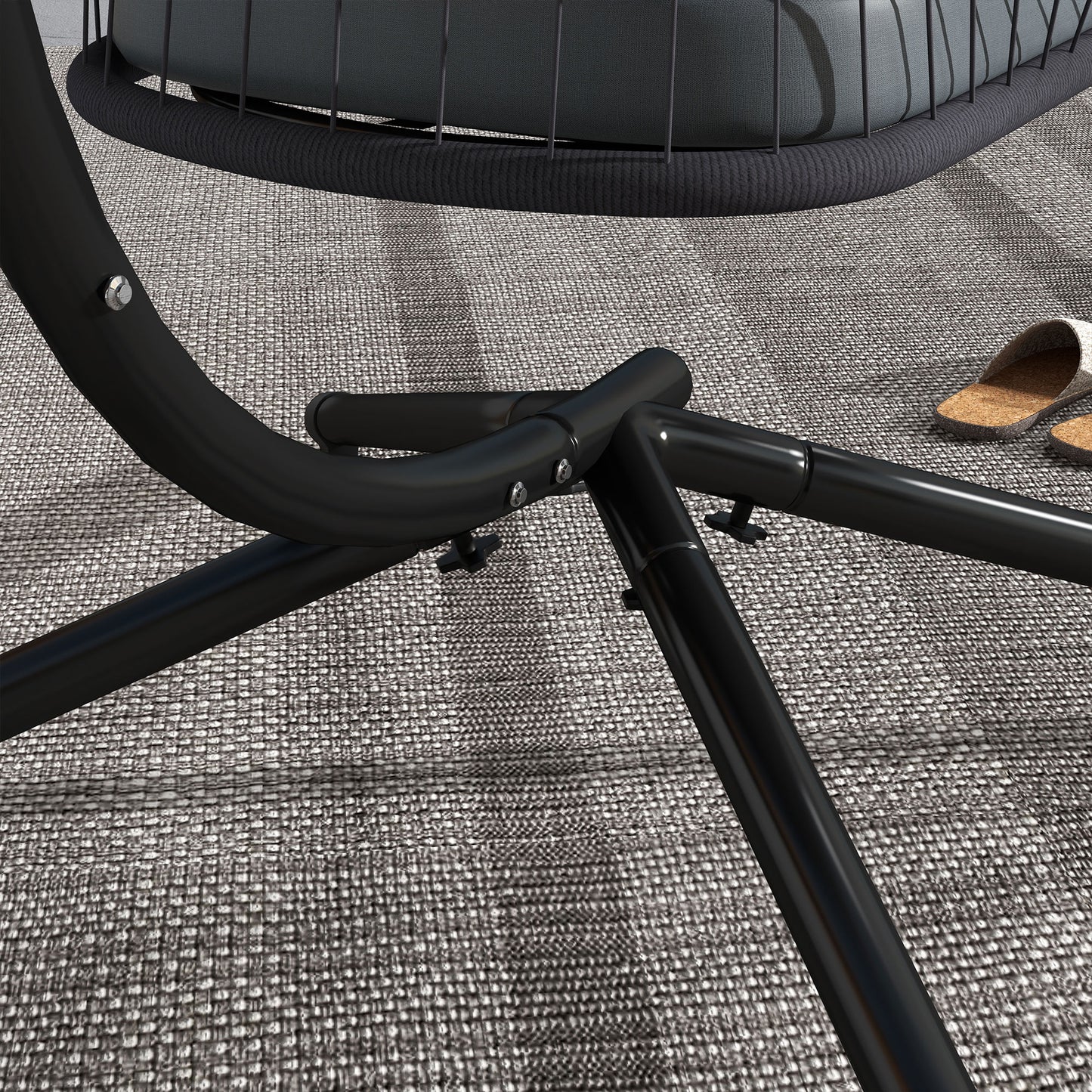 Single Egg Chair, with Steel Frame Stand