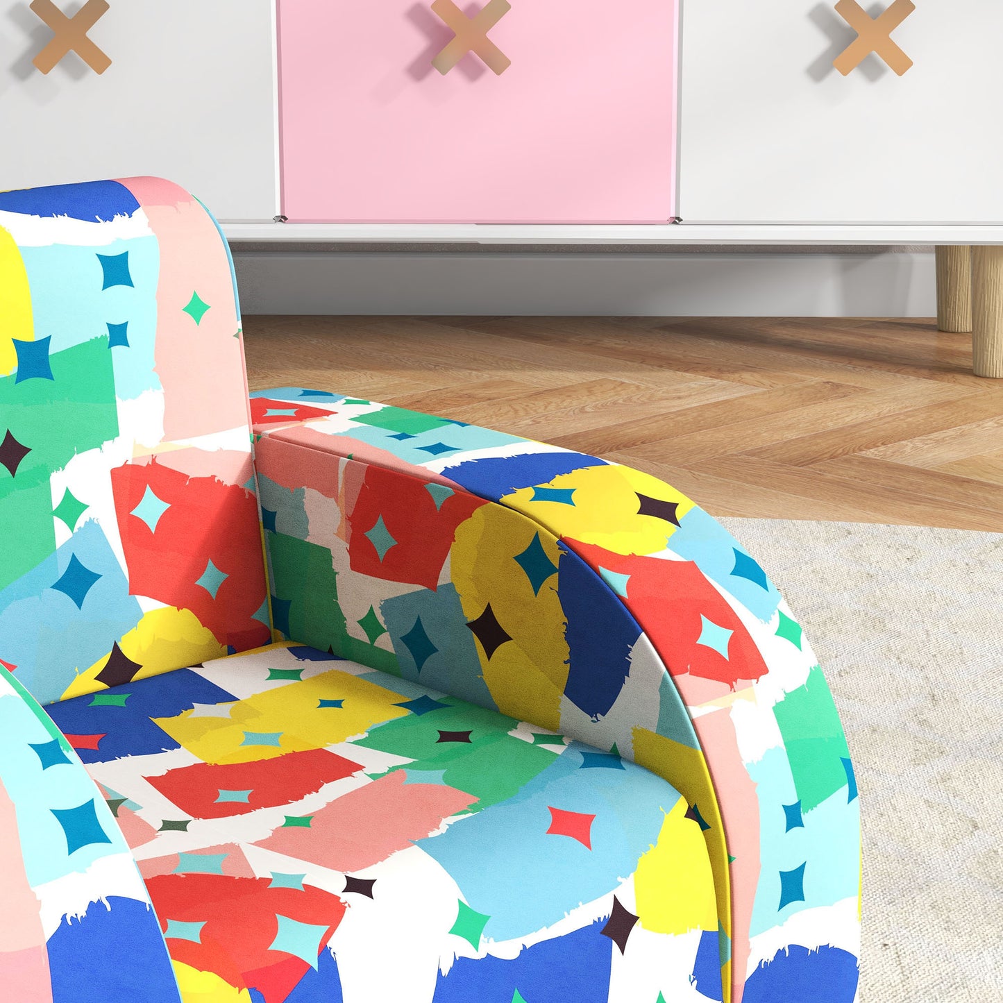 Foldable Toddler Chair Soft Snuggle Sponge Filled