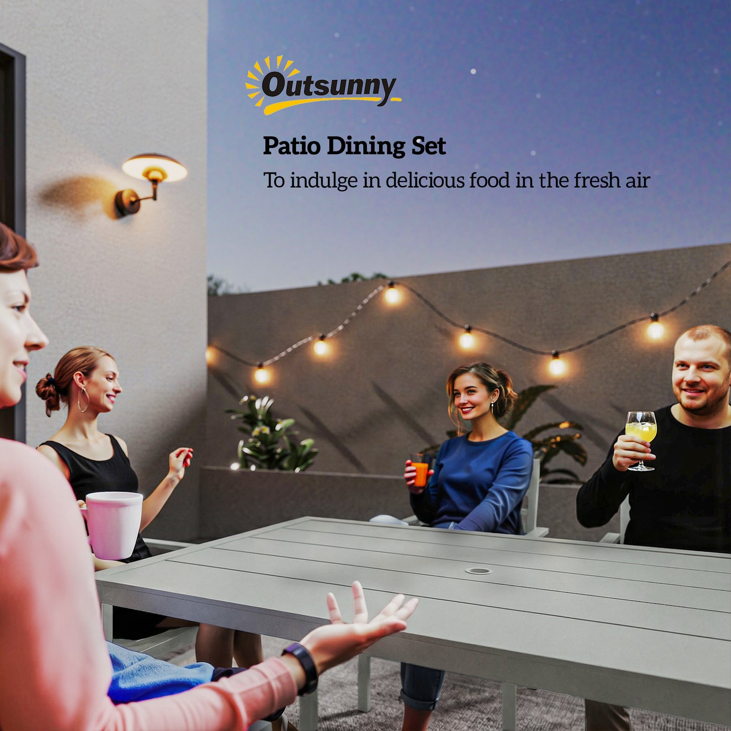 Garden Table and Chairs for 6