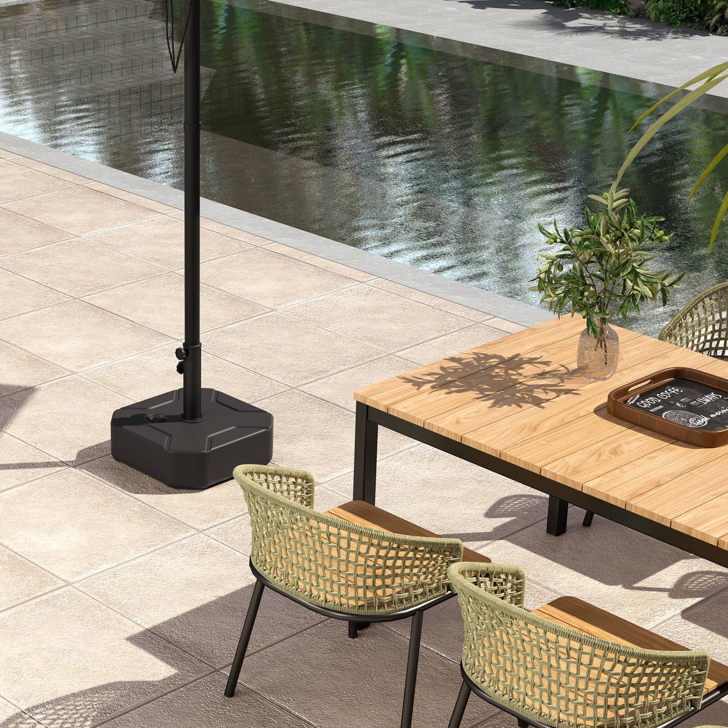 Square Garden Parasol Base
