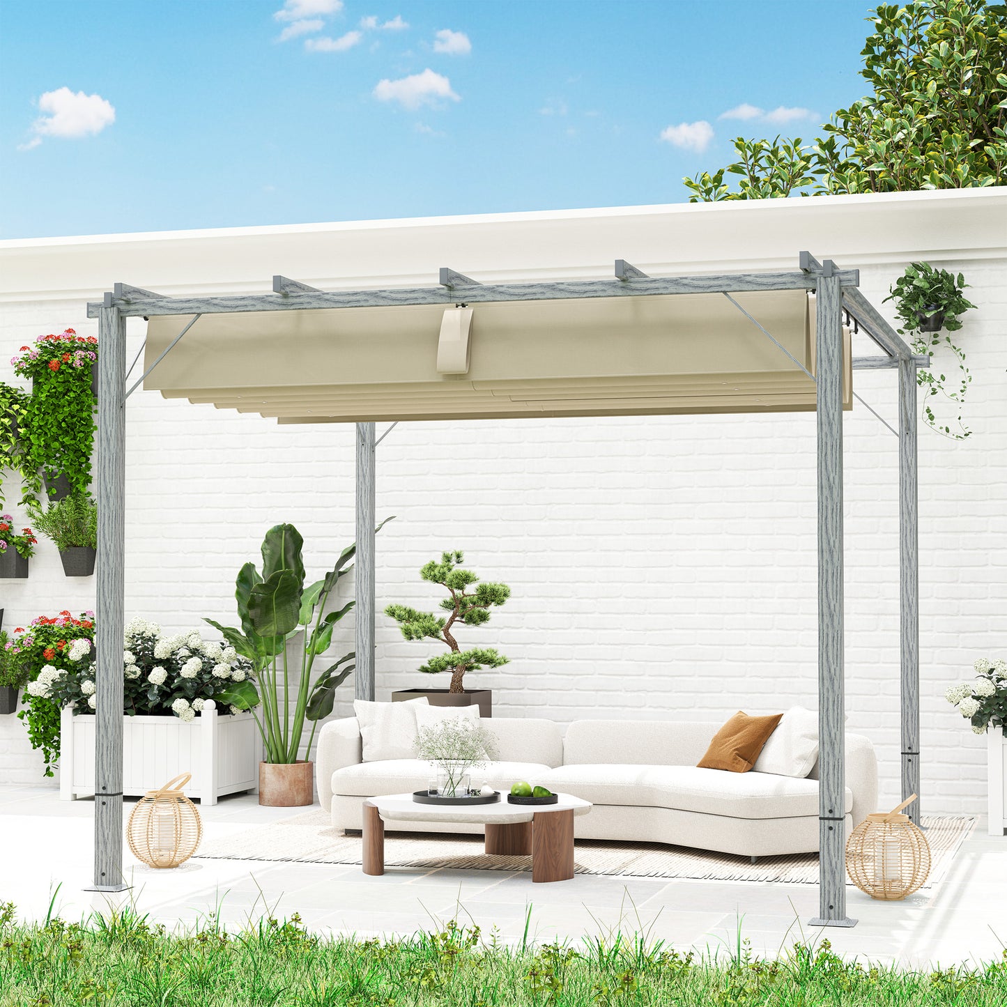 3 x 3 m Retractable Roof Pergola