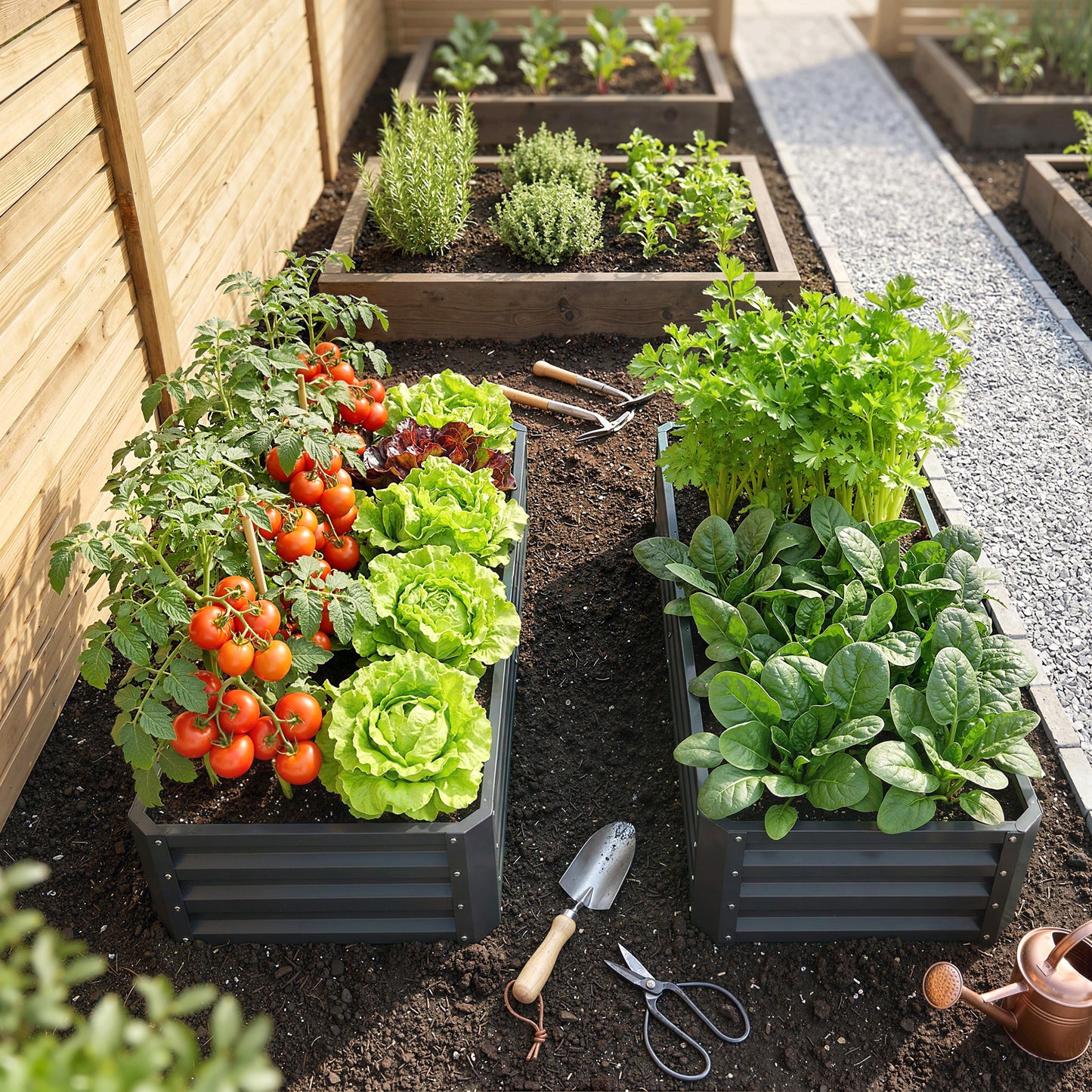 Set of 2 Raised Beds for Garden (1)