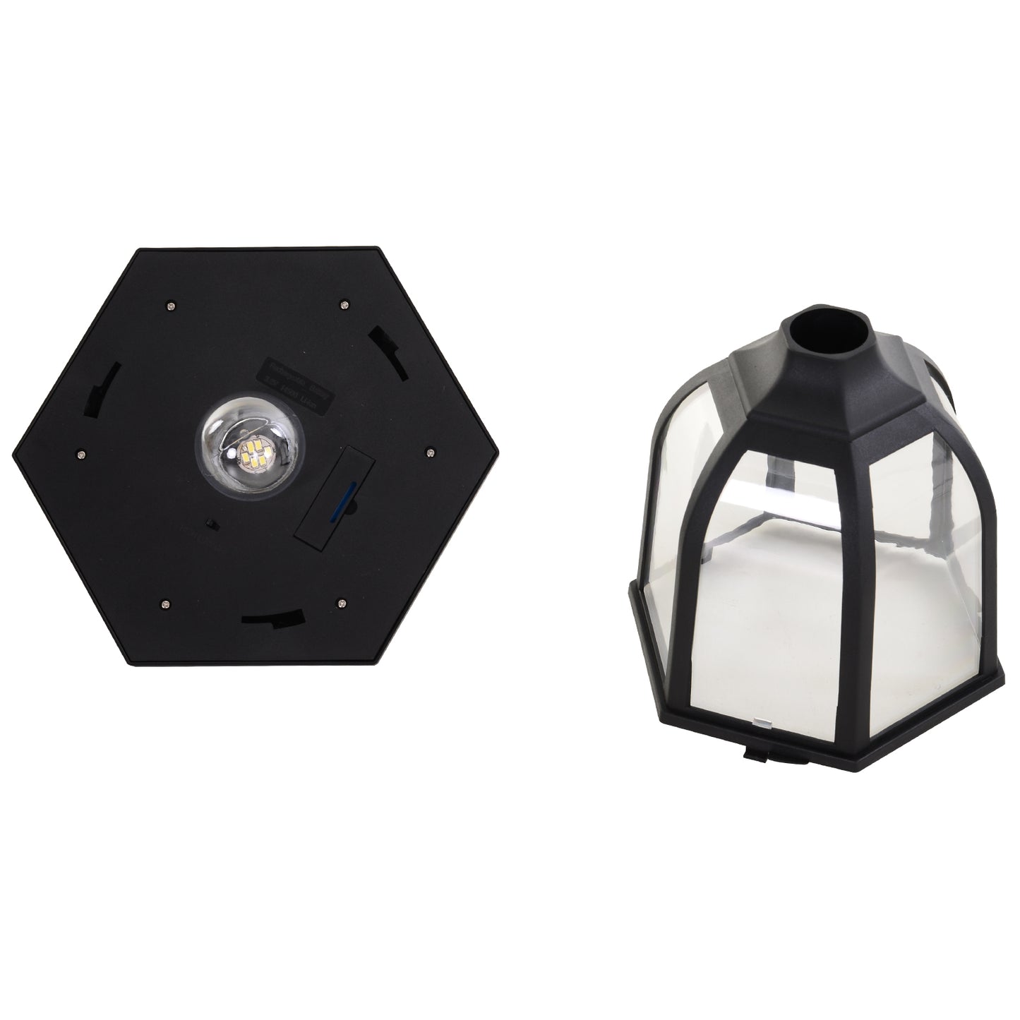 Outdoor Garden Solar Post Lamp Sensor Light LED Lantern Bollard