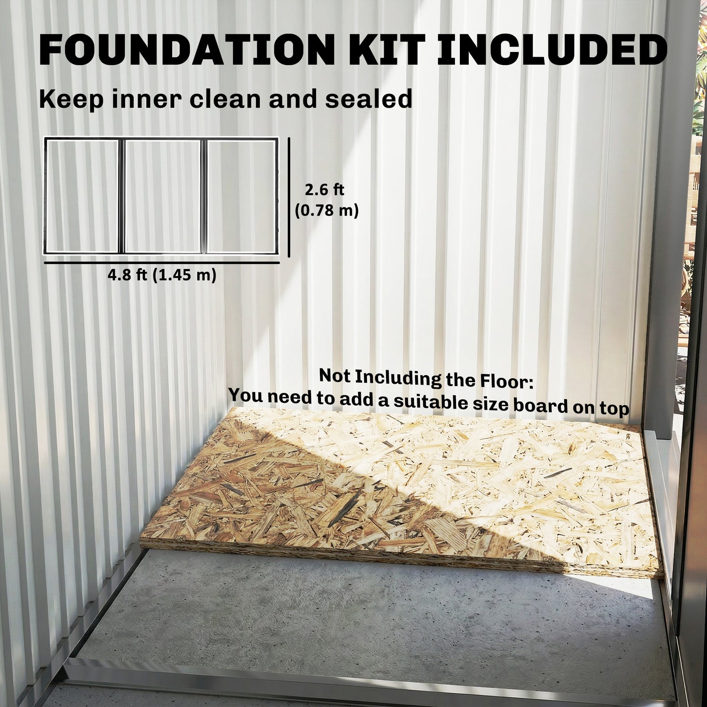 Metal Garden Shed, Outdoor Lean-to Shed for Tool Motor Bike