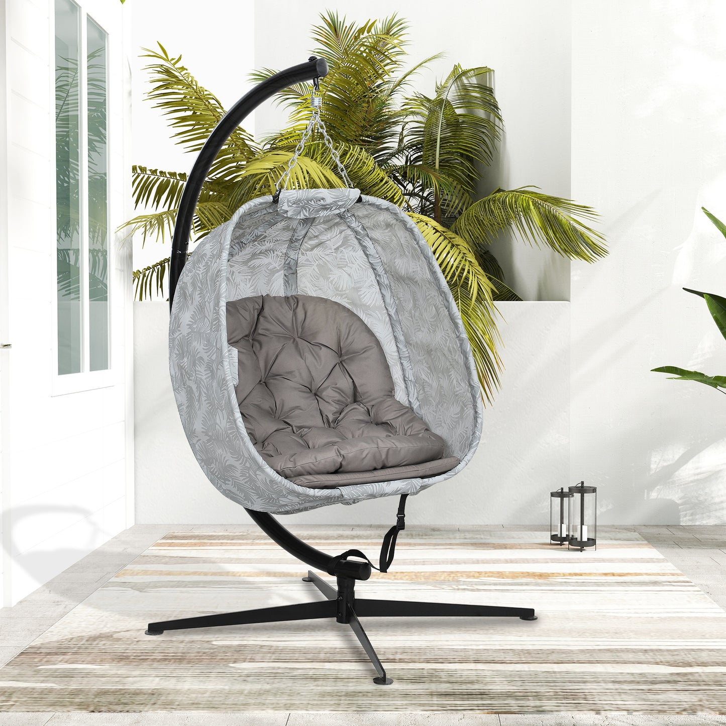 Hanging Egg Chair Outdoor Indoor Garden Swing Chair (3)