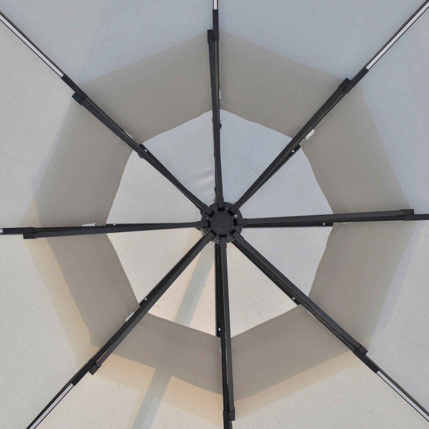 3(m) Cantilever Banana Parasol Hanging Umbrella with Double Roof
