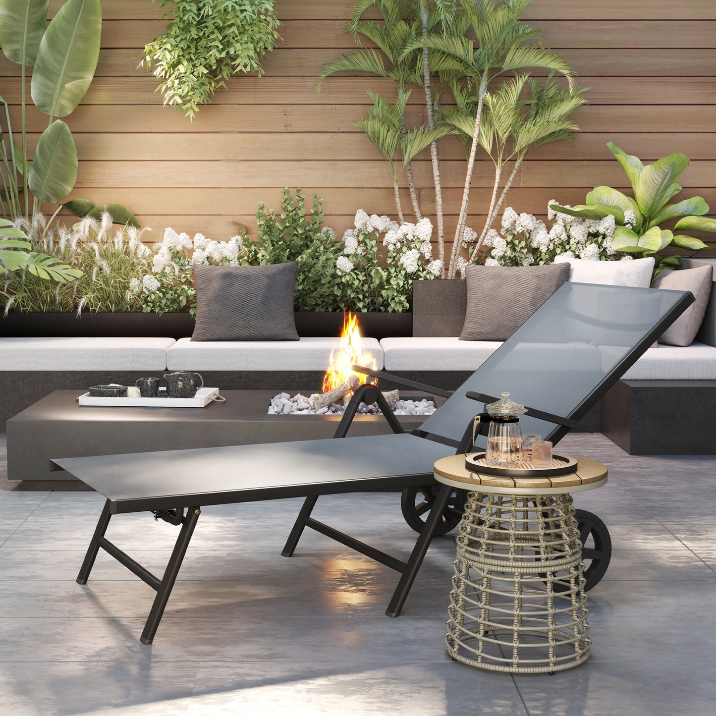 Five-Position Reclining Sun Lounger