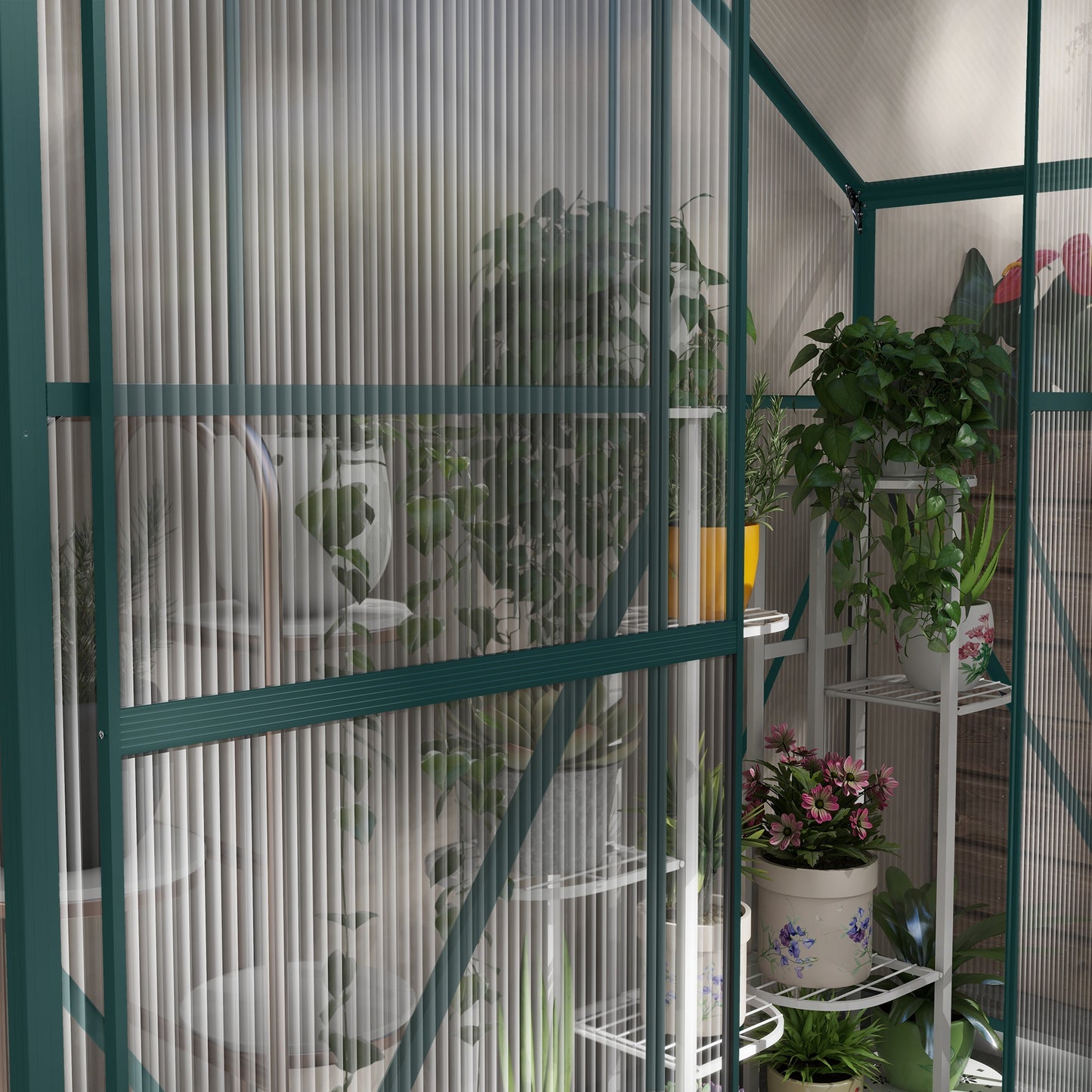 6 x 2.5ft Polycarbonate Greenhouse Walk-In Green House