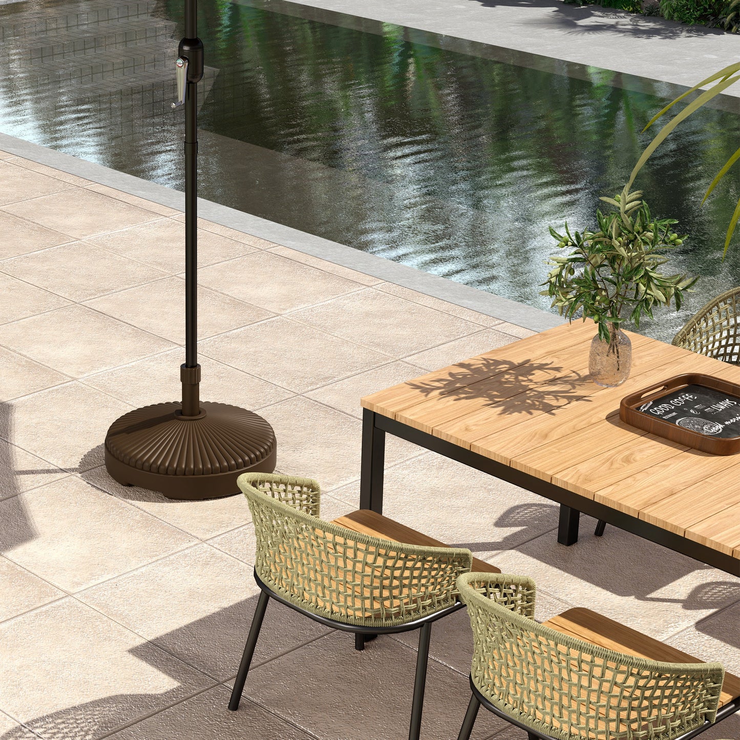 Garden Parasol Base Holder, 28kg Sand Filled, 23kg Water Filled (1)