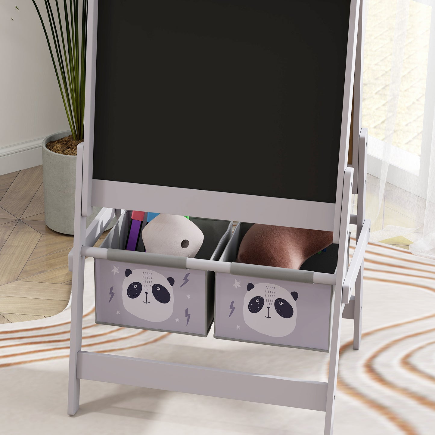 3-In-1 Kids Easel with Paper Roll, Art Easel, with Storage
