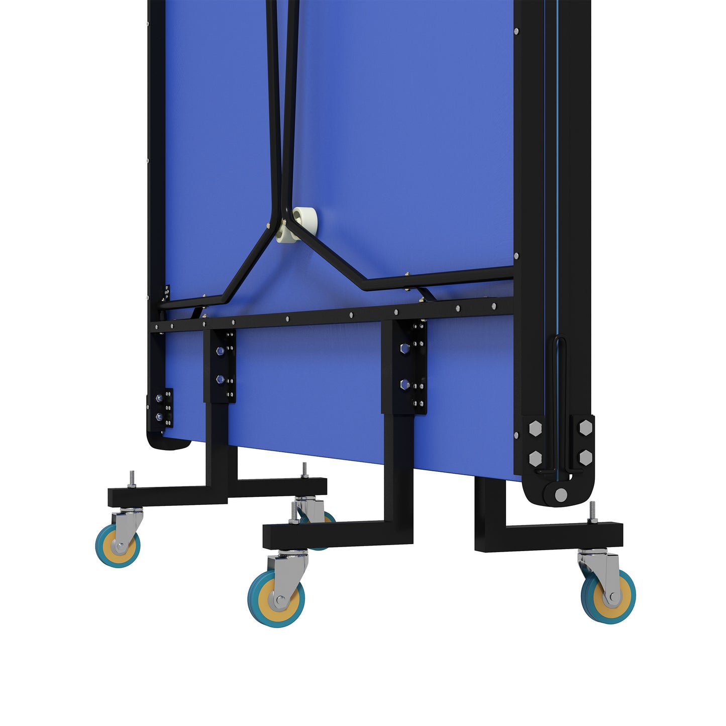 9FT Folding Tennis Table, with 8 Wheels, for Indoor Use