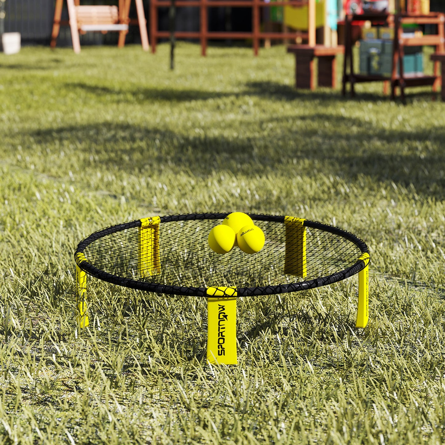 Spike Game Set, Mini Beach Games Set with Net, 3 Balls and Ball Pump