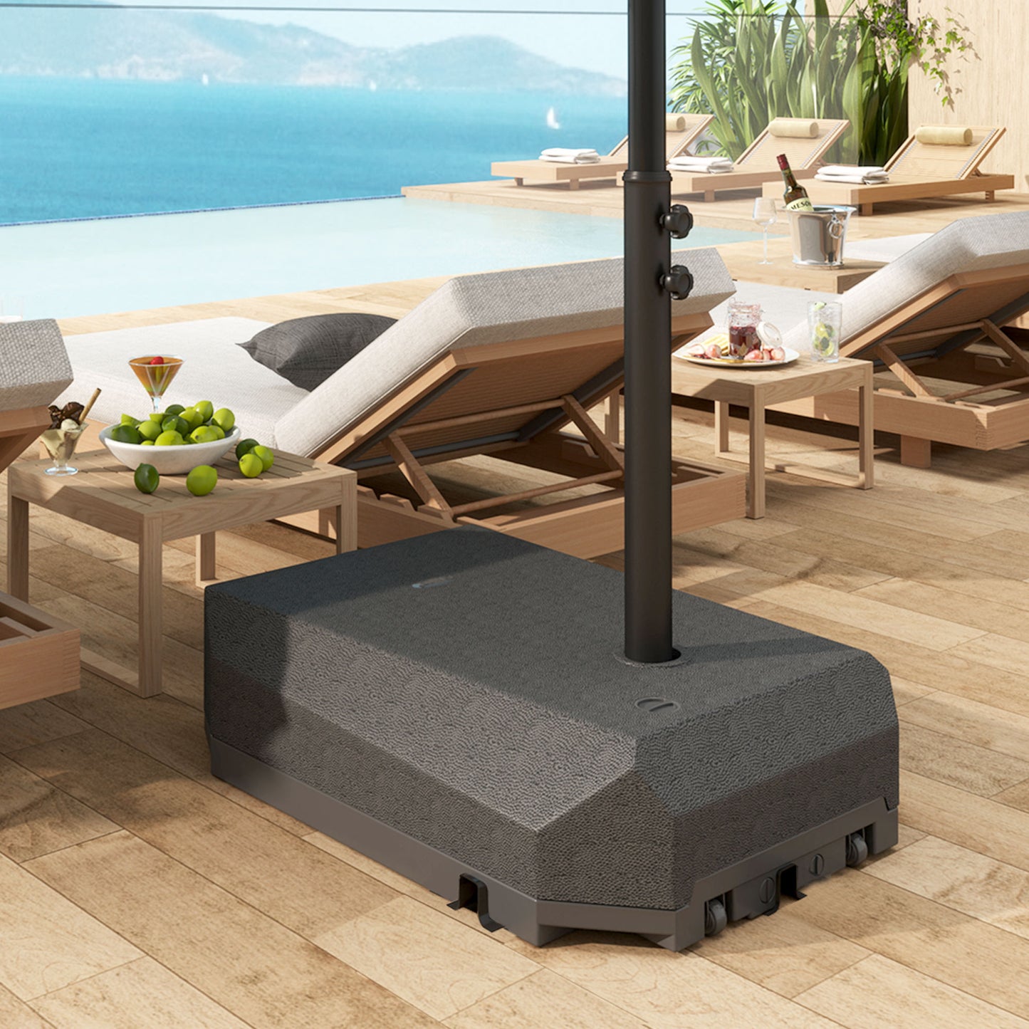 Parasol Base Plastic Umbrella Stand for Cantilever Parasol