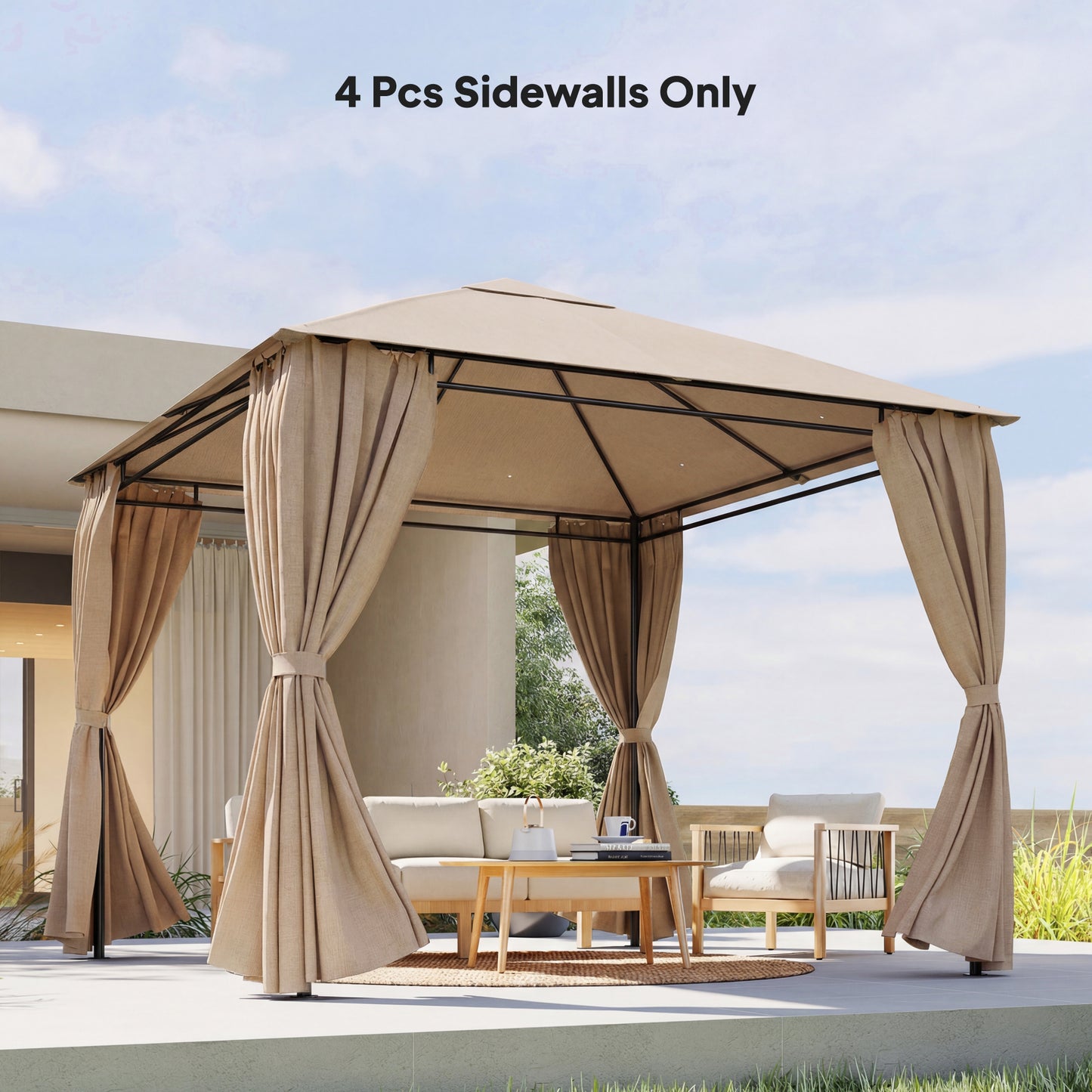 4 Pack Replacement Gazebo Curtains Privacy Panel (1)