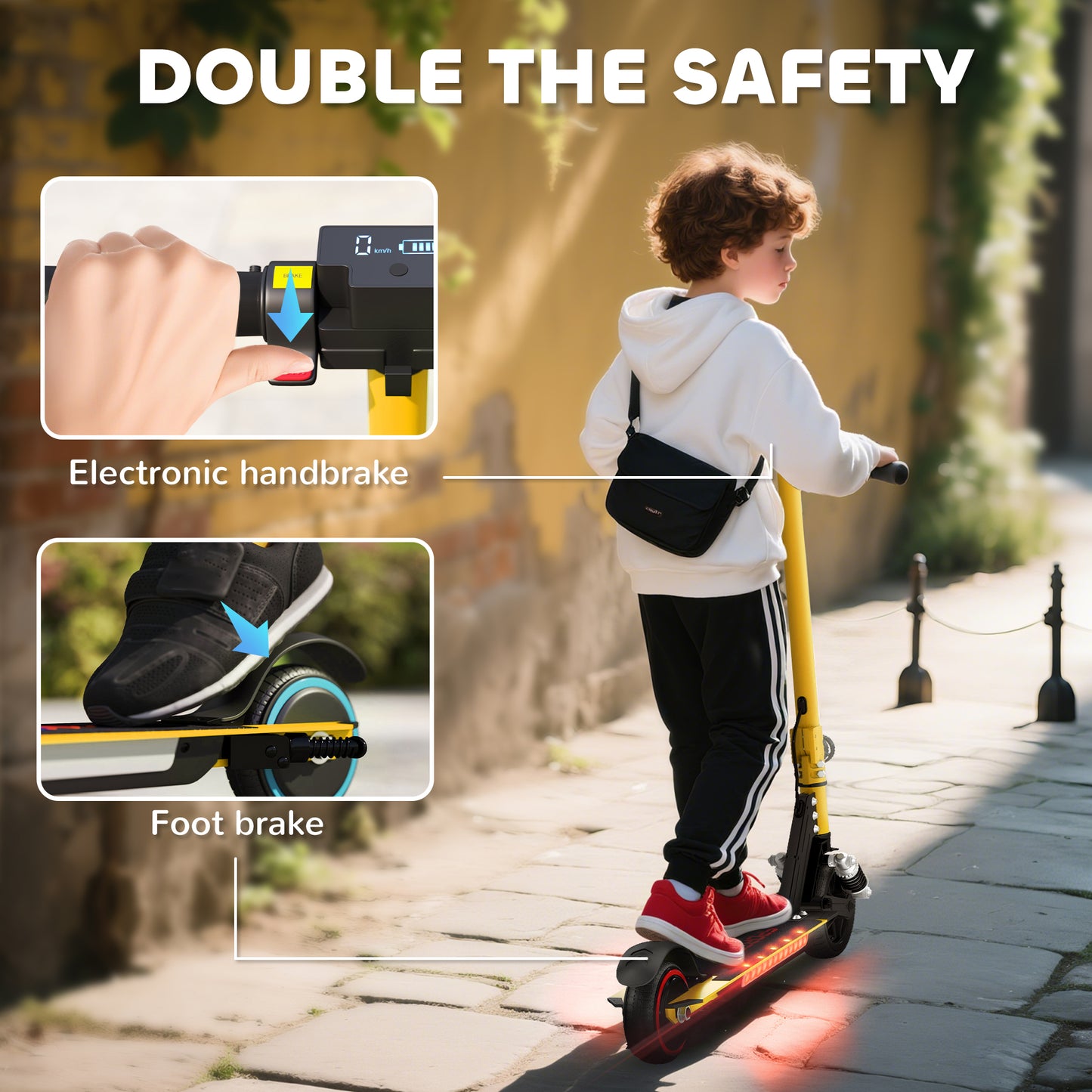 Folding Electric Scooter for Kids, with Dual Brakes (1)