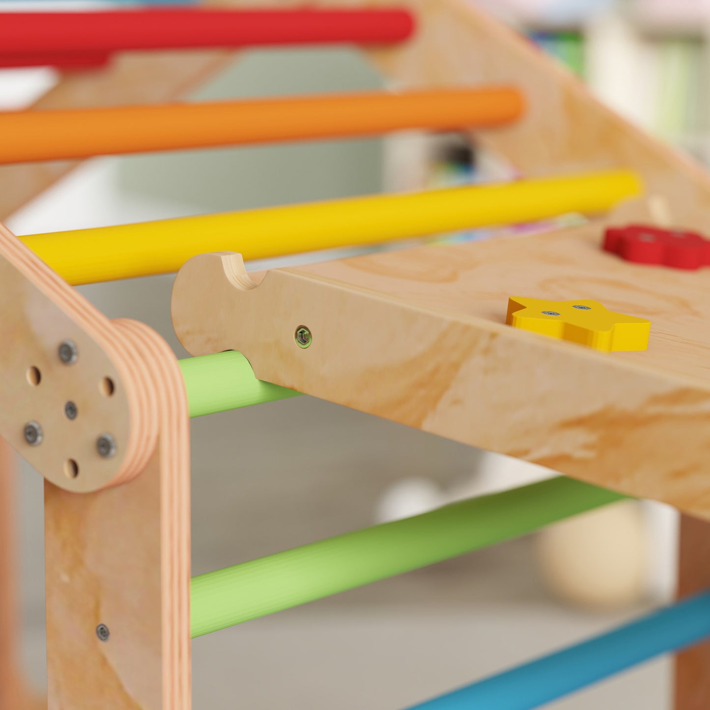 9 in 1 Toddler Climbing Frame with Ramp, Slide, Arch, Ladder