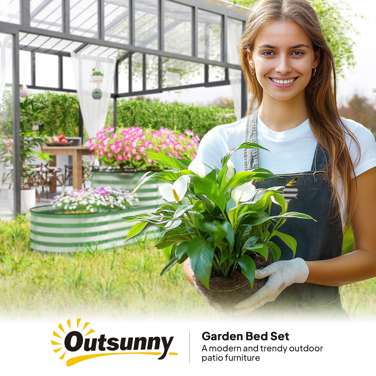 Two-Tier Galvanised Steel Garden Planter (2)