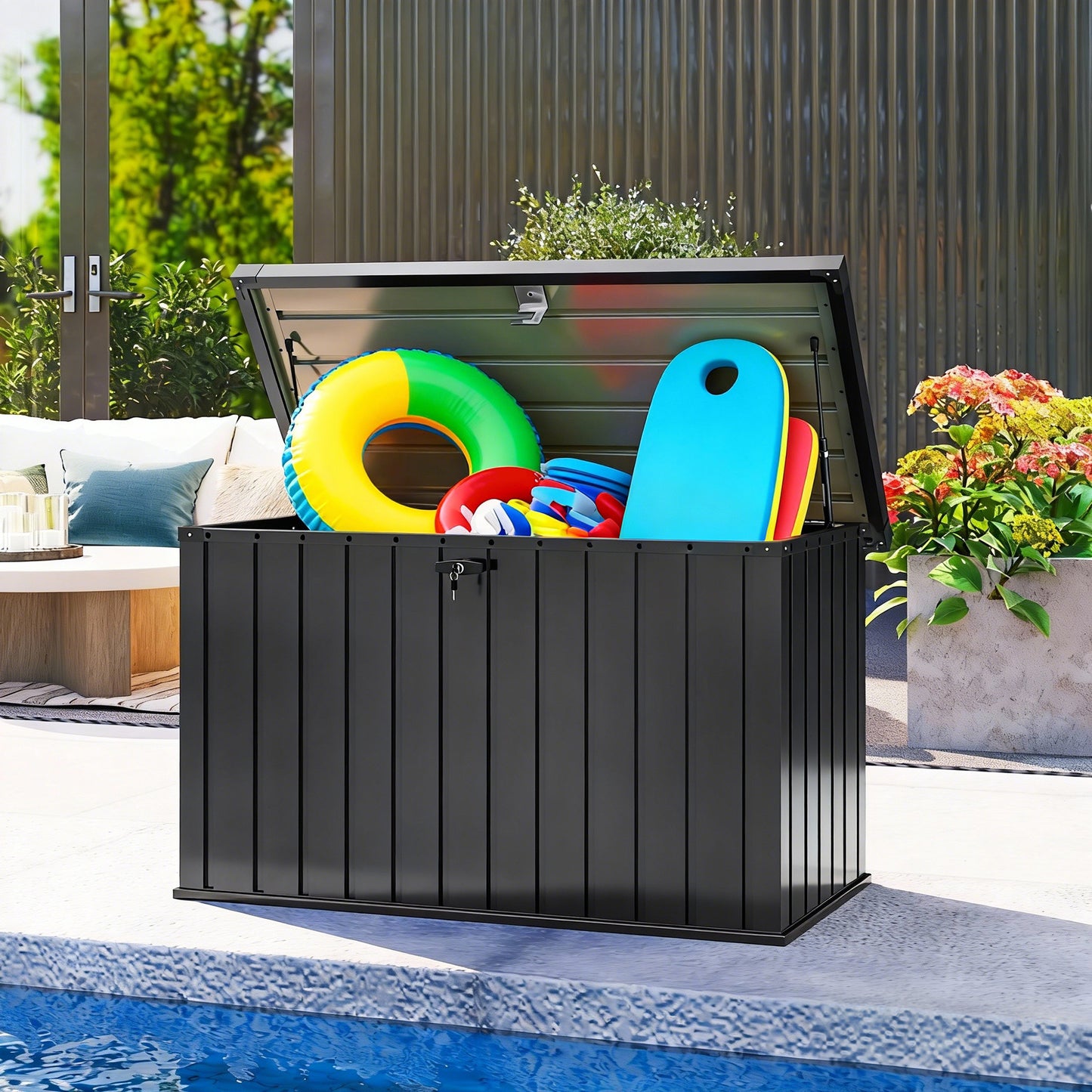 400L Galvanised Steel Garden Storage Box