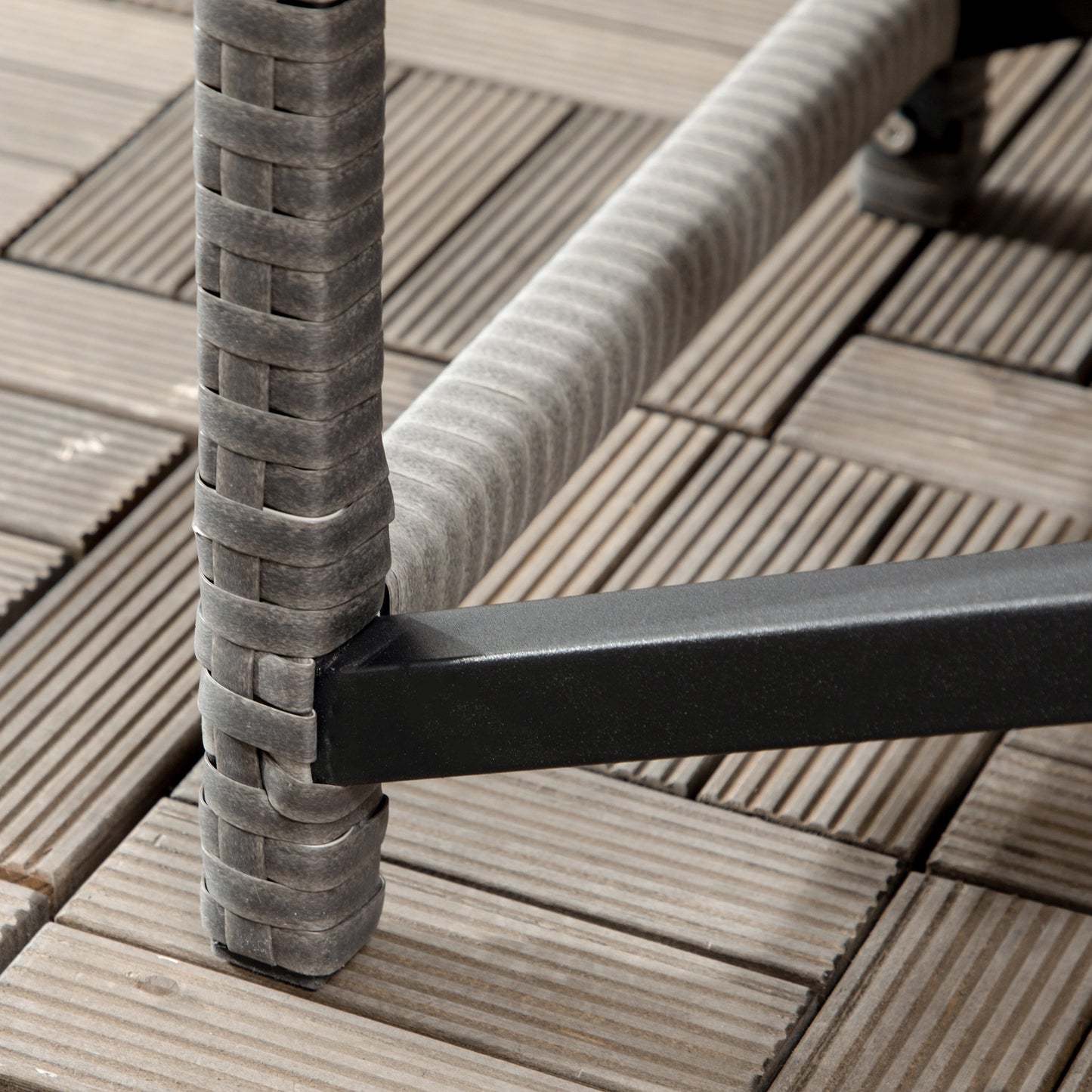 Outdoor Coffee Table, Garden PE Rattan Side Table