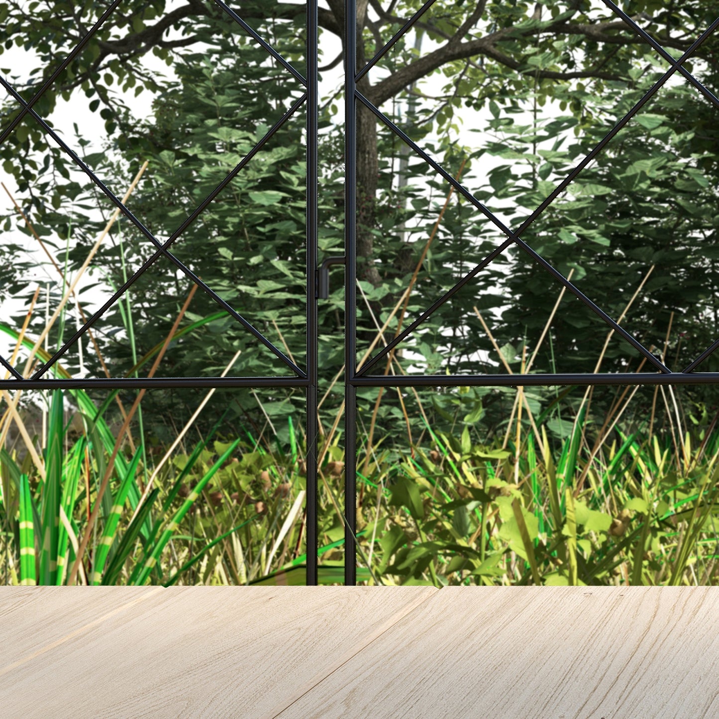 Decorative Garden Fencing, 43in x 11.4ft Outdoor Picket Fence Panels