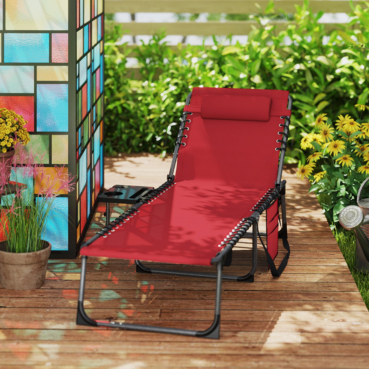 Five-Position Reclining Sun Lounger (1)