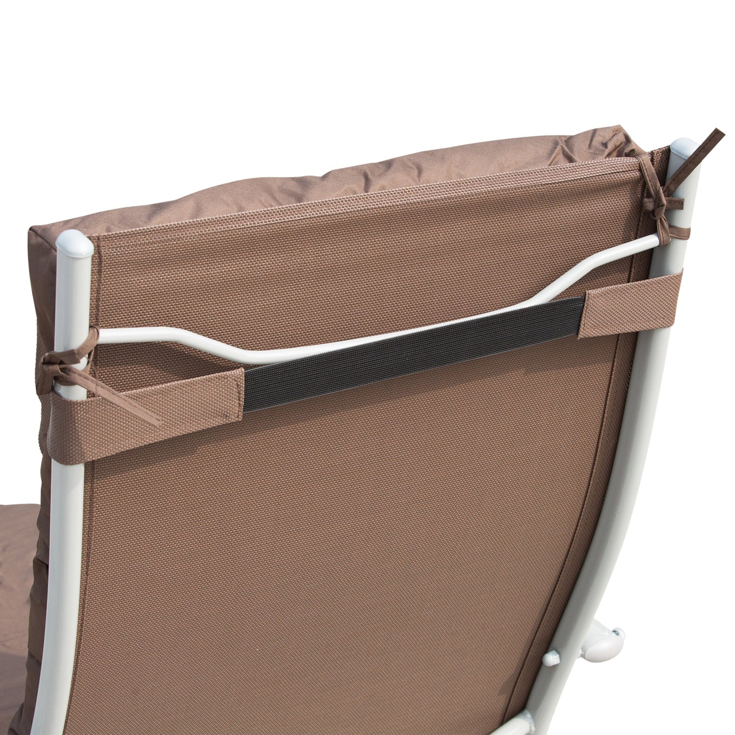 Sun Lounger Steel Frame Outdoor Folding Chaise Texteline Lounge