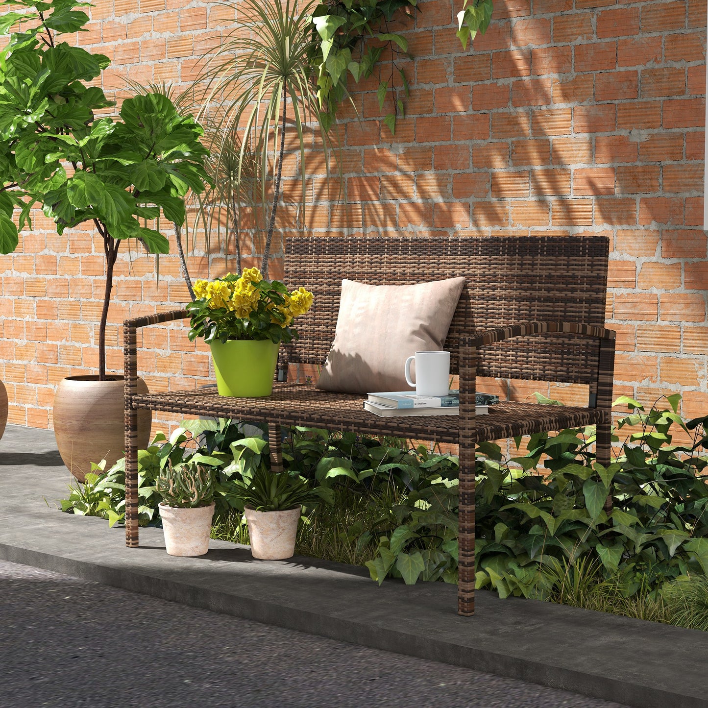 All Weather Wicker Garden Loveseat