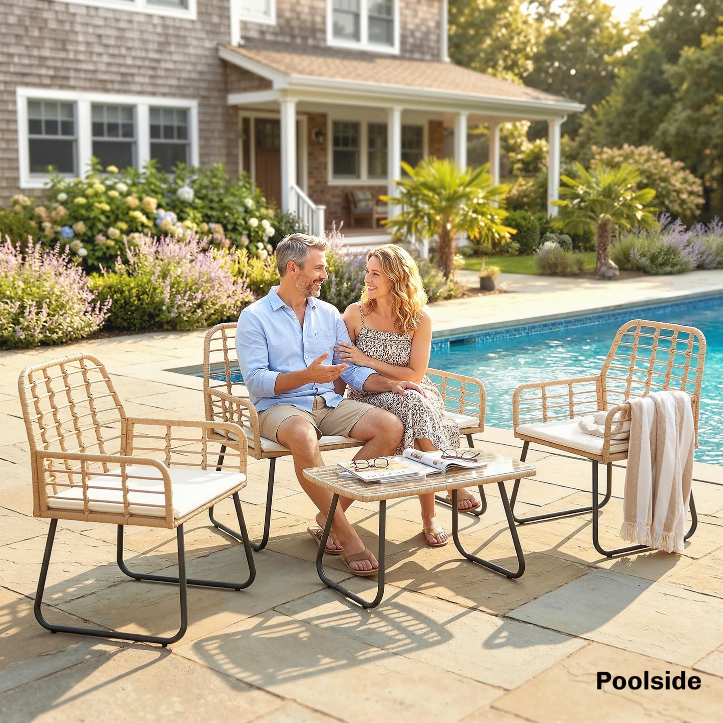 4 Piece Rattan Garden Furniture Set (2)