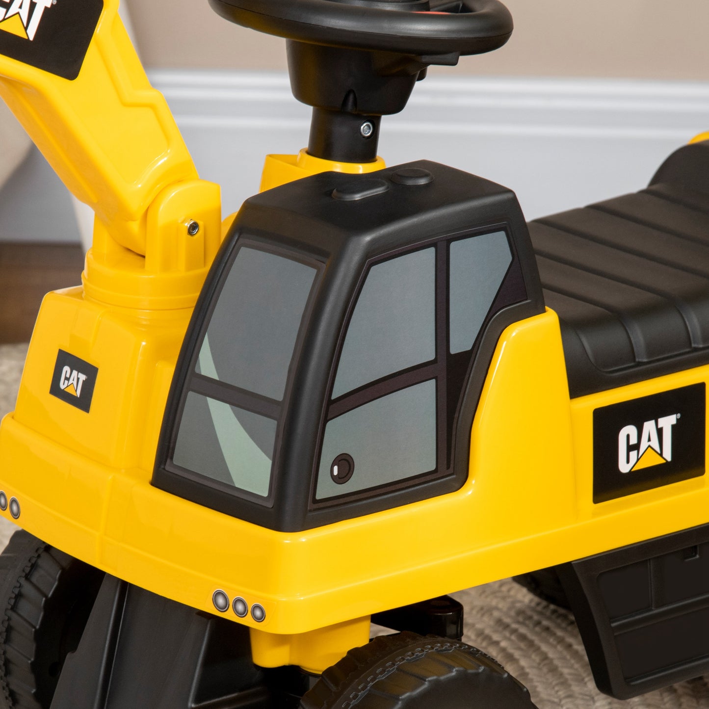 CAT Licensed Kids Ride on Digger Toddler Pretend Construction Play