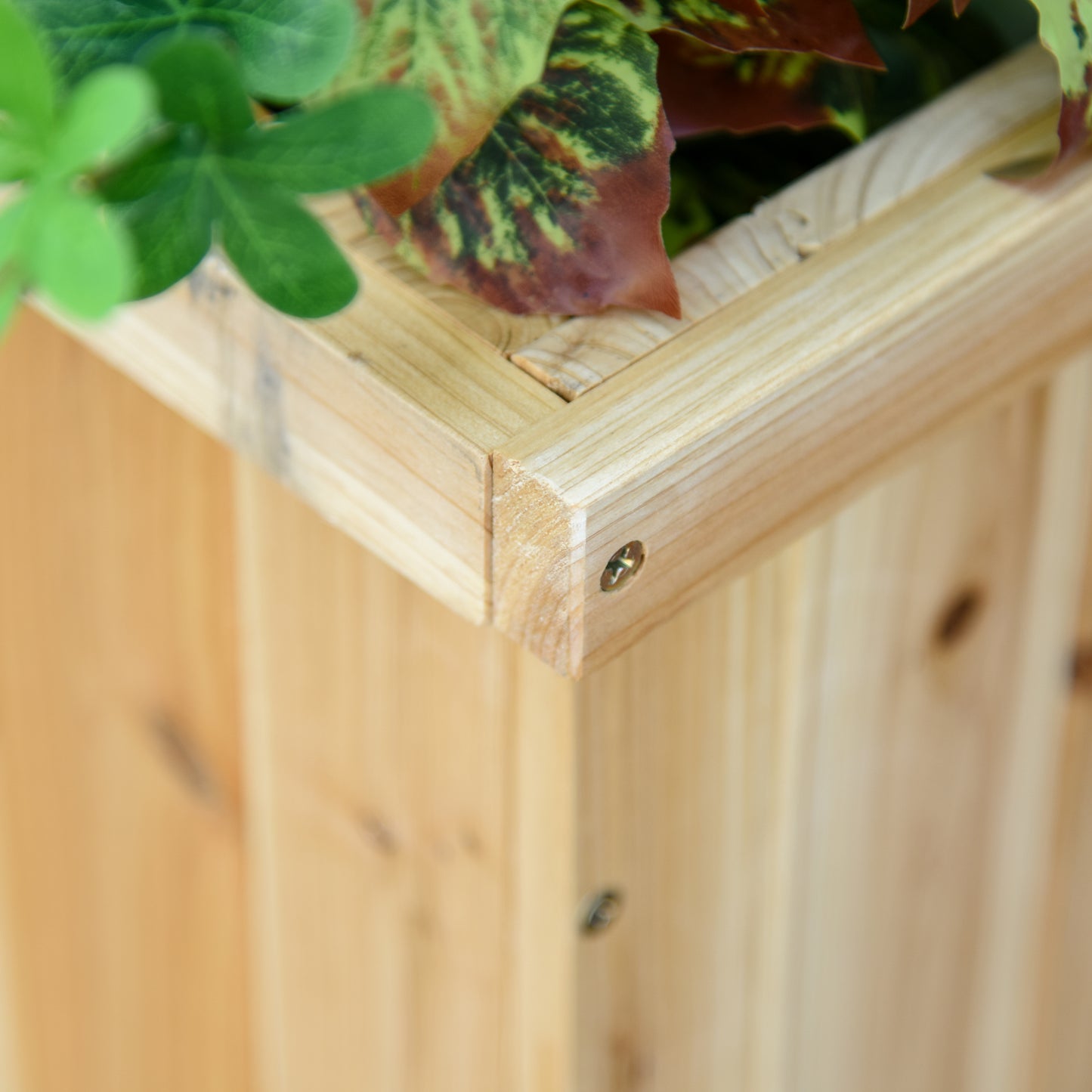 37L Wooden Garden Planter & Bench Combination Garden Raised Bed