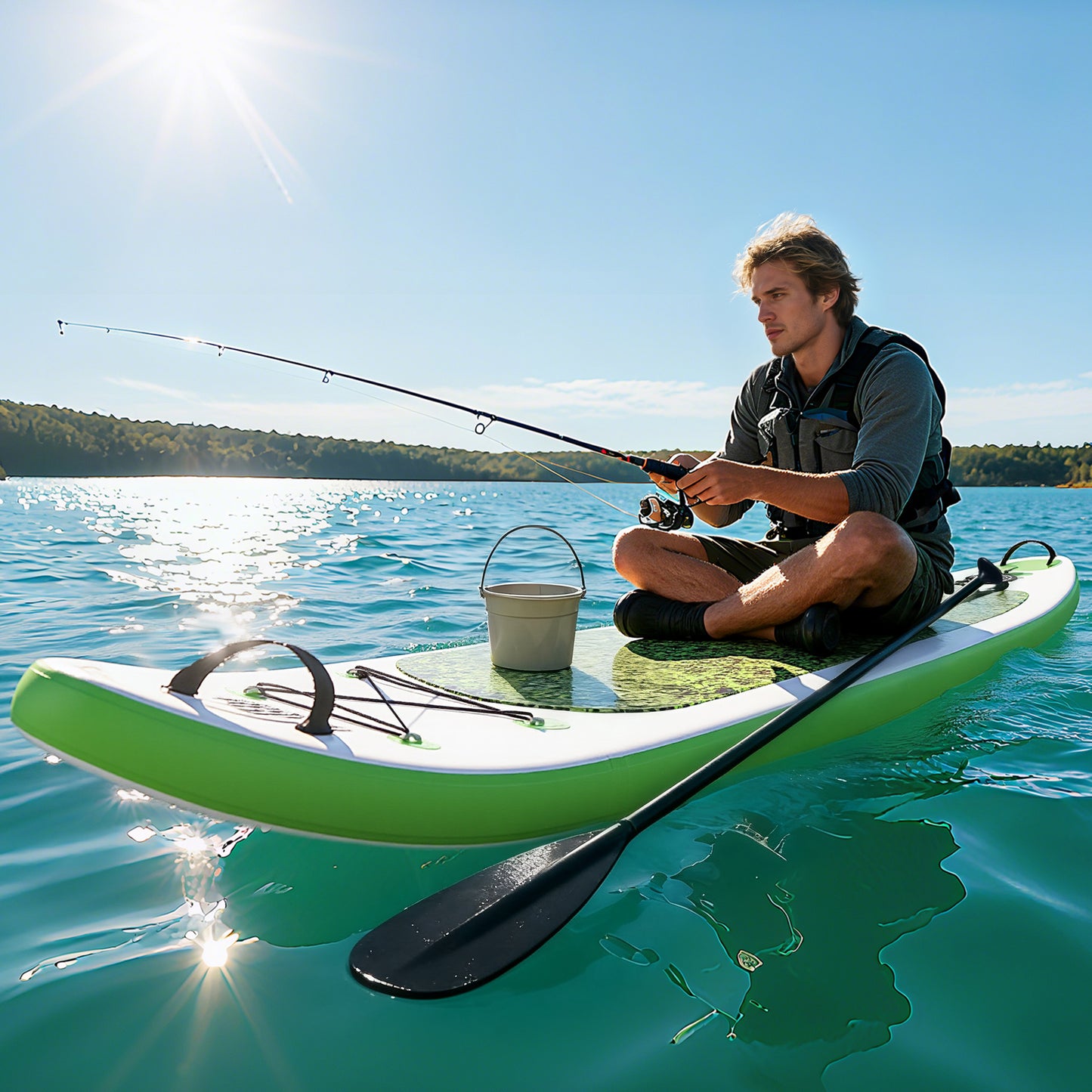 Inflatable Stand Up Paddle Board, 10' x 30" x 4", Non-Slip SUP