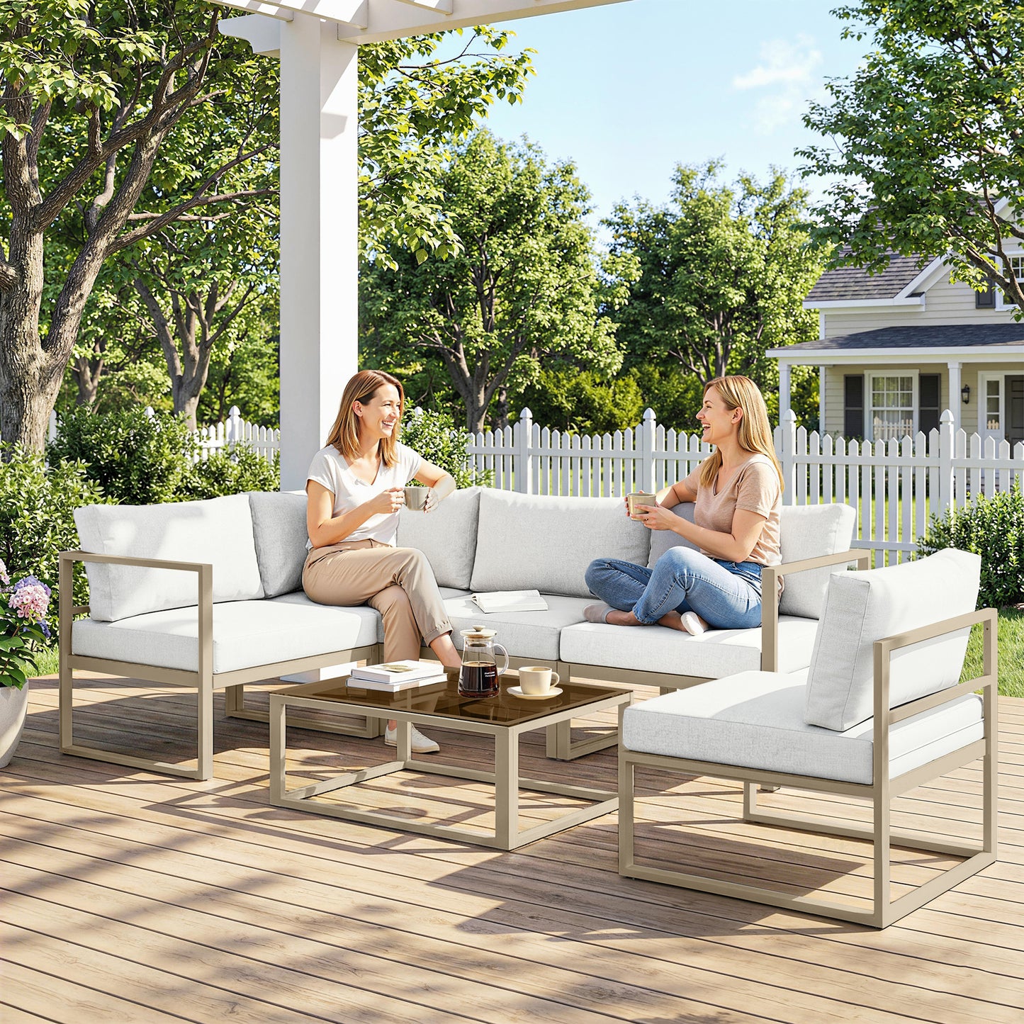 5 Seater Aluminium Garden Furniture Set