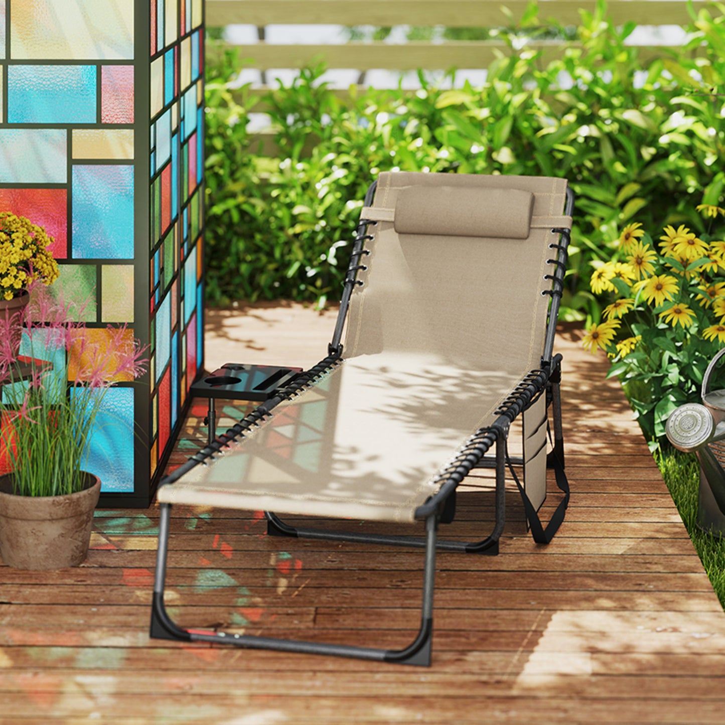 Five-Position Reclining Sun Lounger (4)
