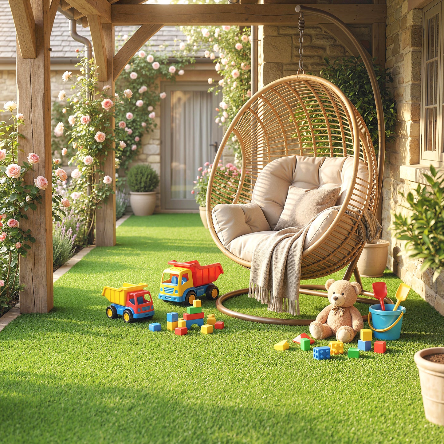 Artificial Grass Turf Low Maintenance Realistic Lawn Pet Turf