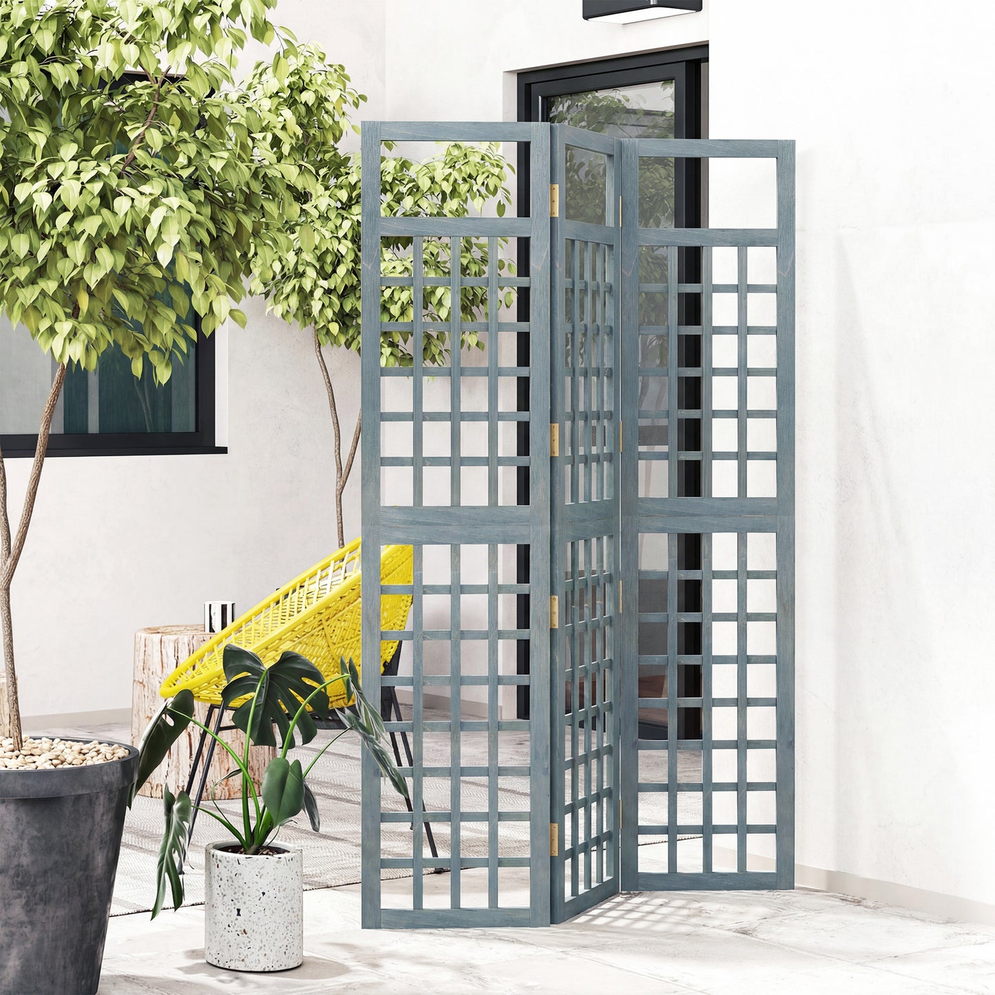 3-Panel Garden Privacy Screen (1)
