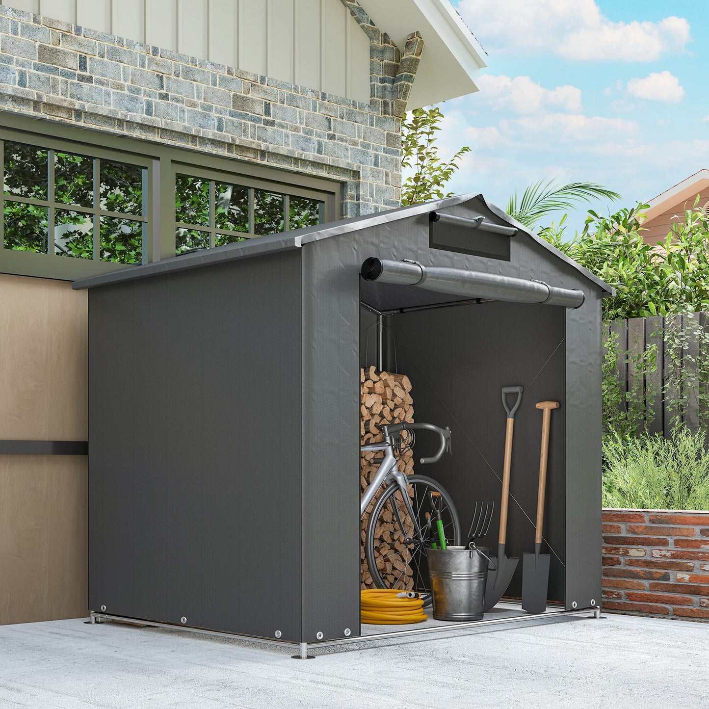 6 x 4 ft Outdoor Garden Storage Shed