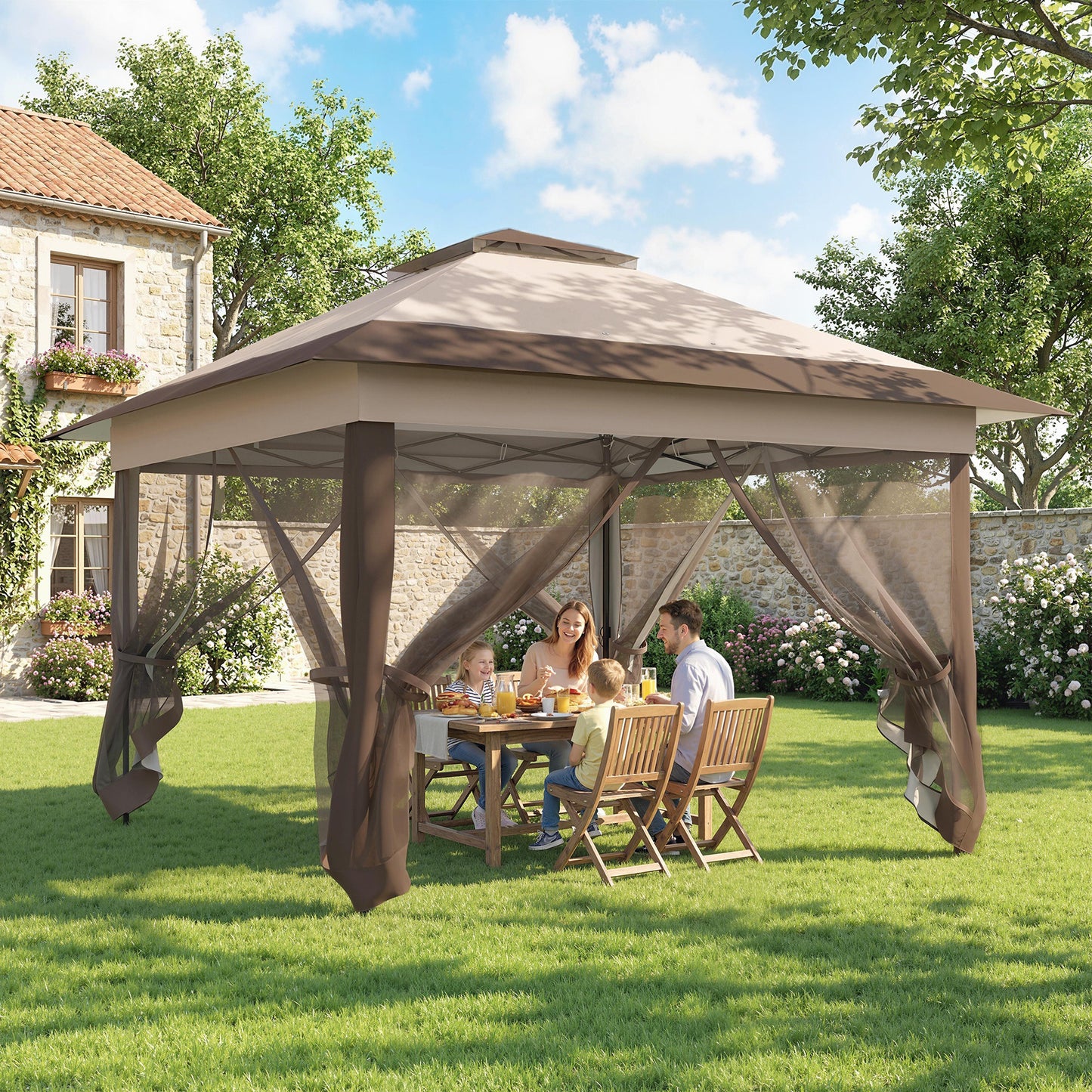 3.6 x 3.6 m Pop up Gazebo with Netting