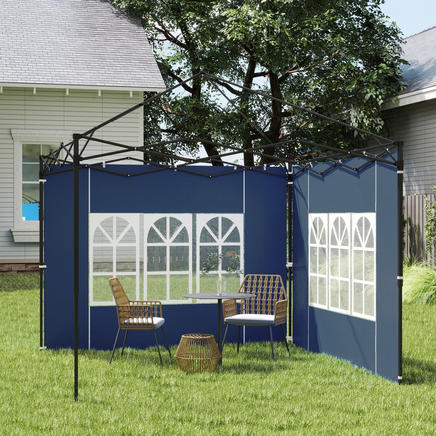 Set of Two 3 x 3(m) Gazebo Frame Replacement Walls