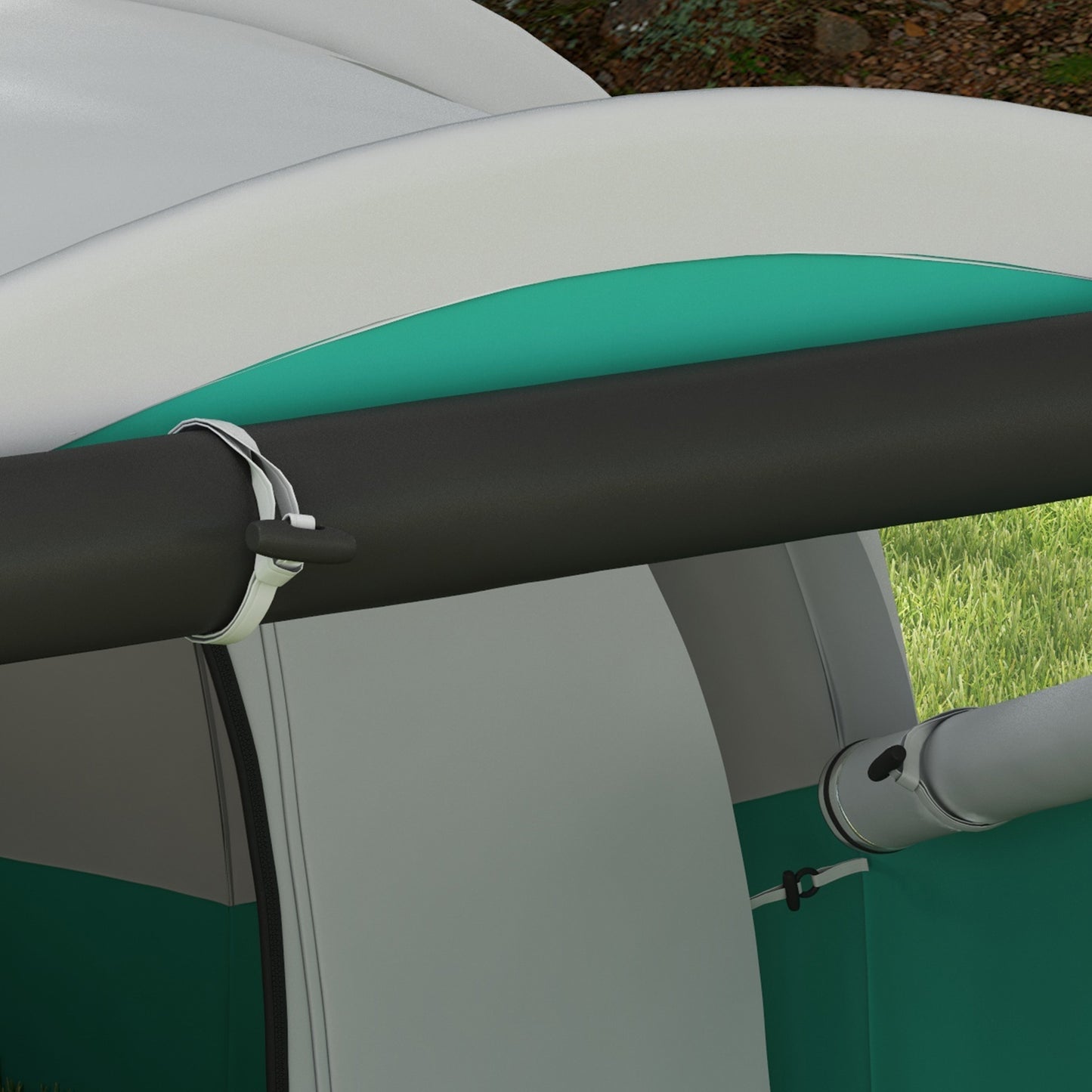 Three-Man, 3000mm Water-Resistant Two-Room Tunnel Tent