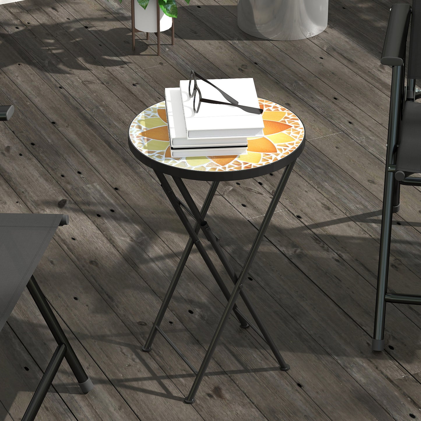 Mosaic Outdoor Garden Table (5)