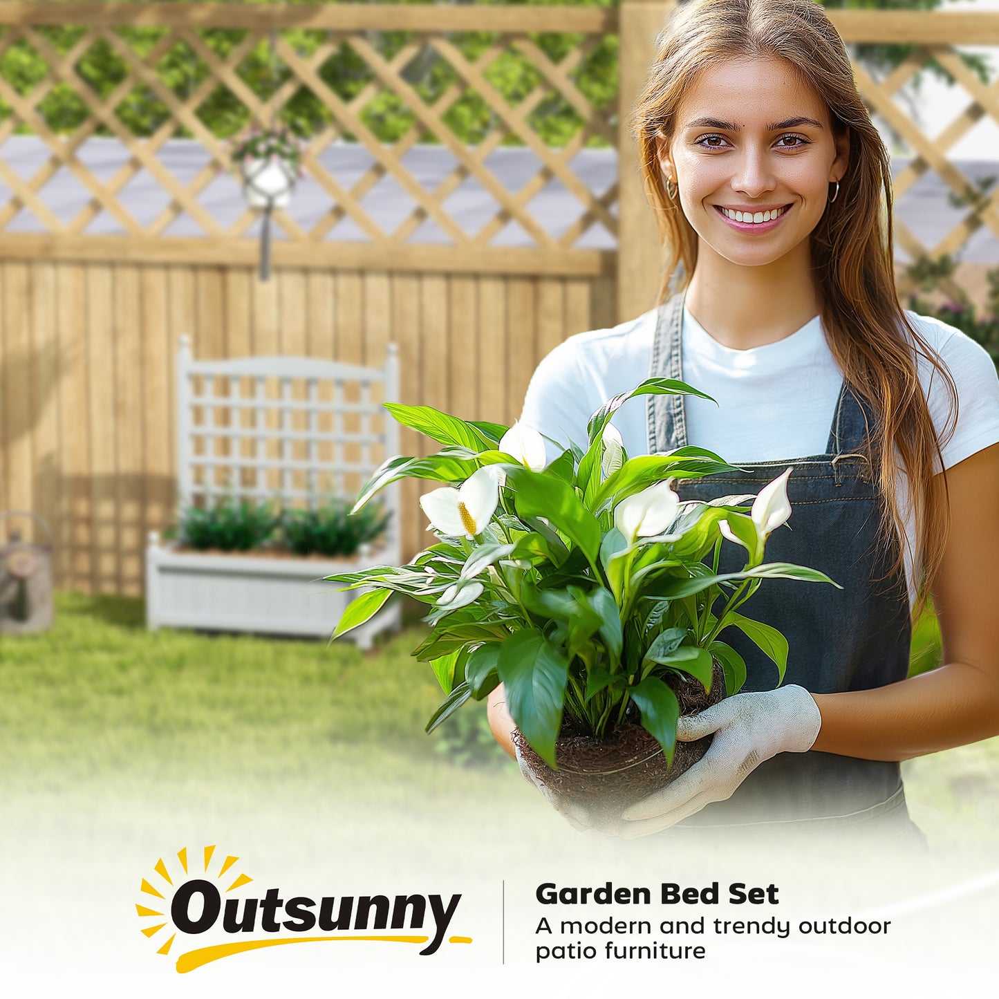 Garden Planters with Trellis for Climbing Vines (3)