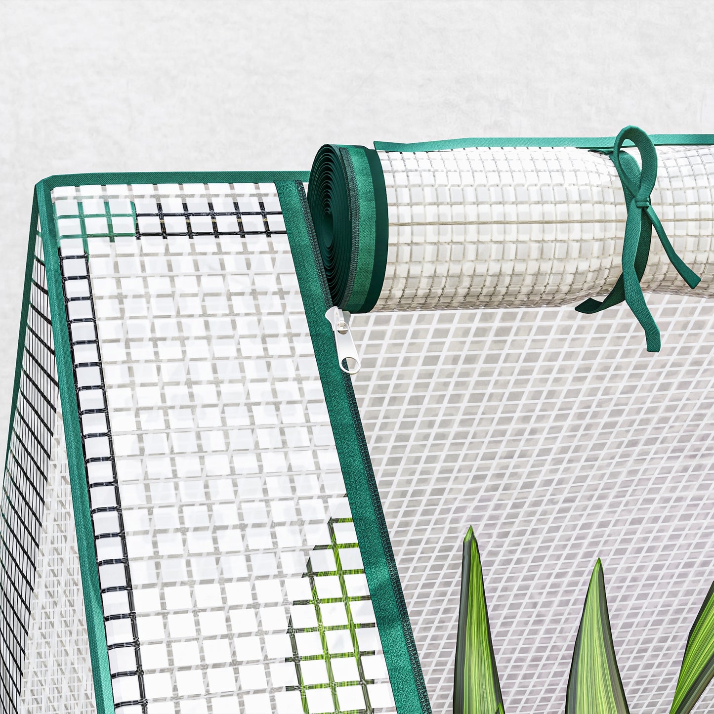 Metal Planter Box with Cover, Raised Garden Bed with Greenhouse (1)