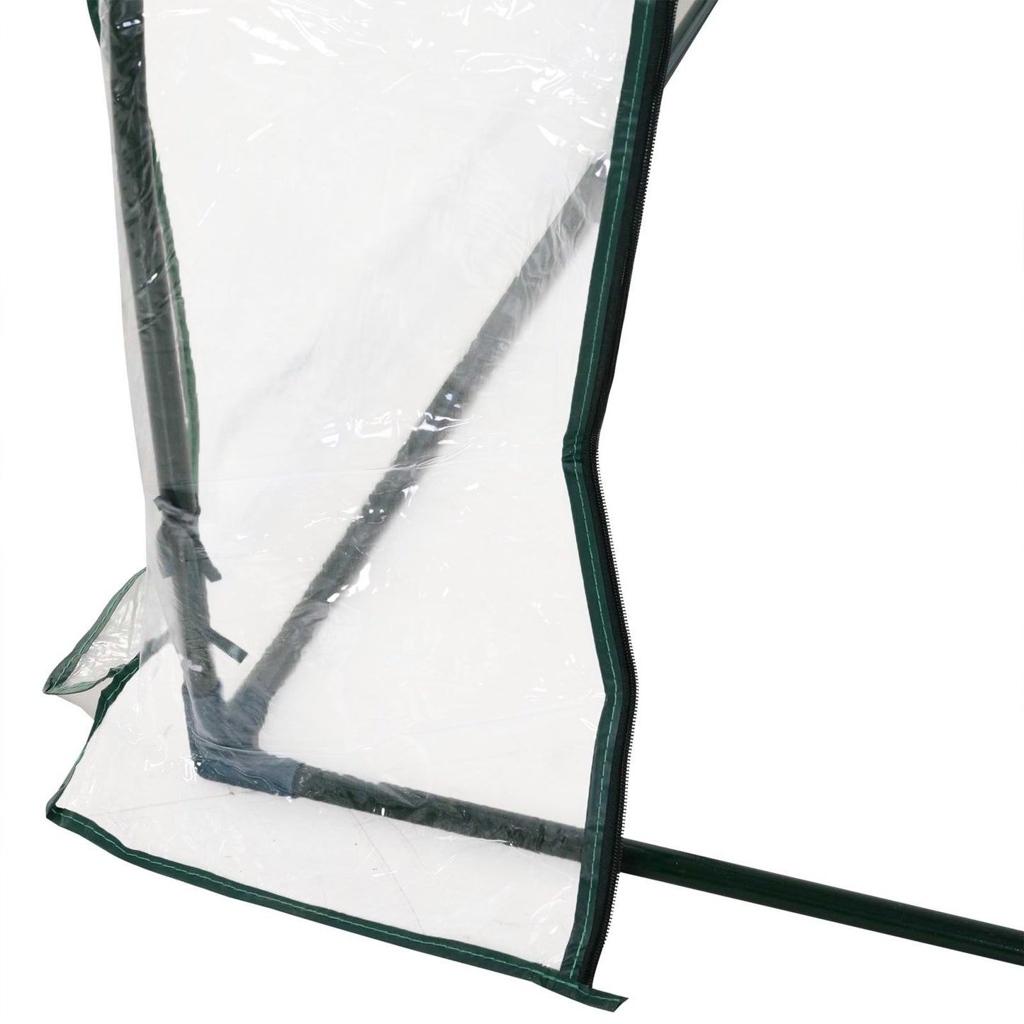 Set of 2 Tunnel Greenhouse, Green Grow House with Roll-up Door