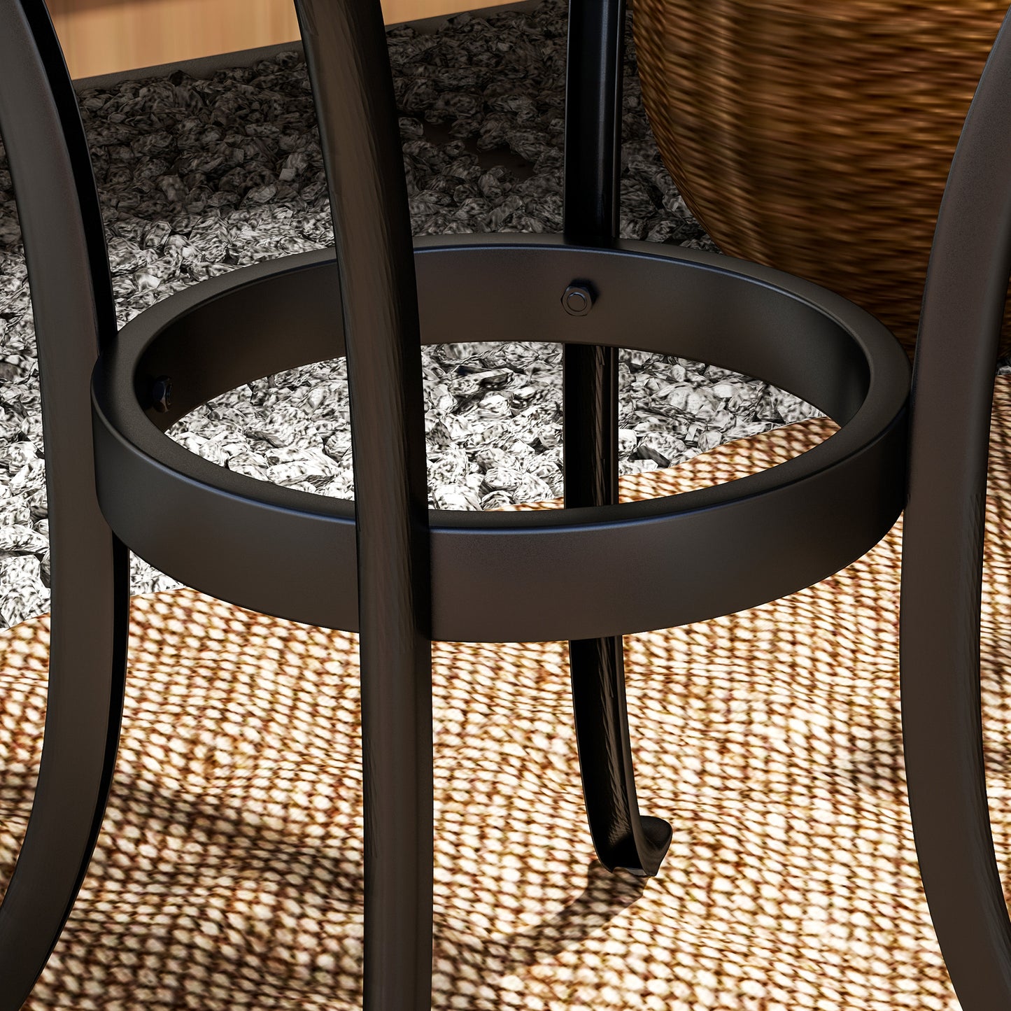 Outdoor Garden Table, Cast Aluminium Patio End Table